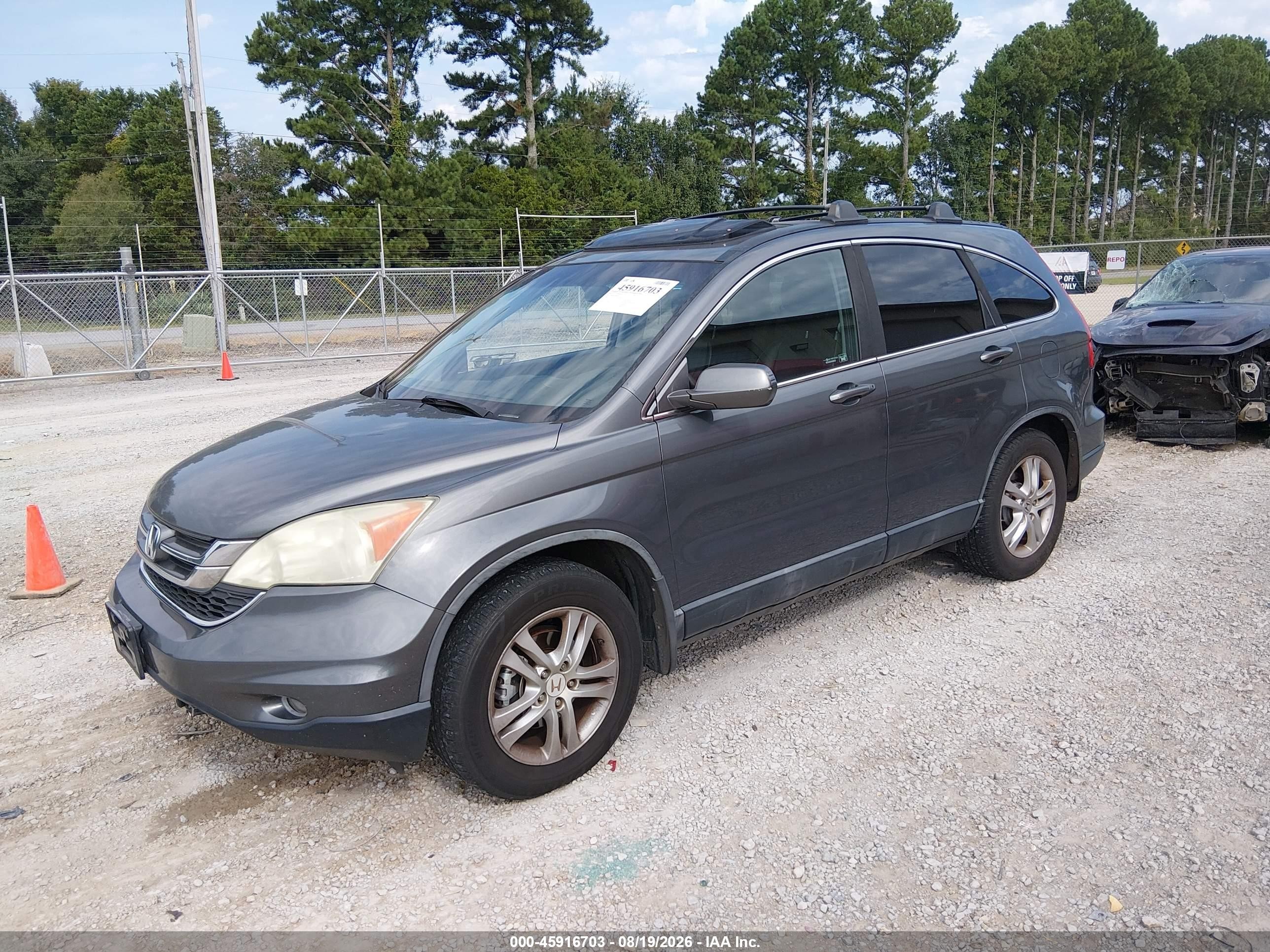 2011 Honda Cr-v Ex-l Gray vin: 5J6RE4H70BL807776