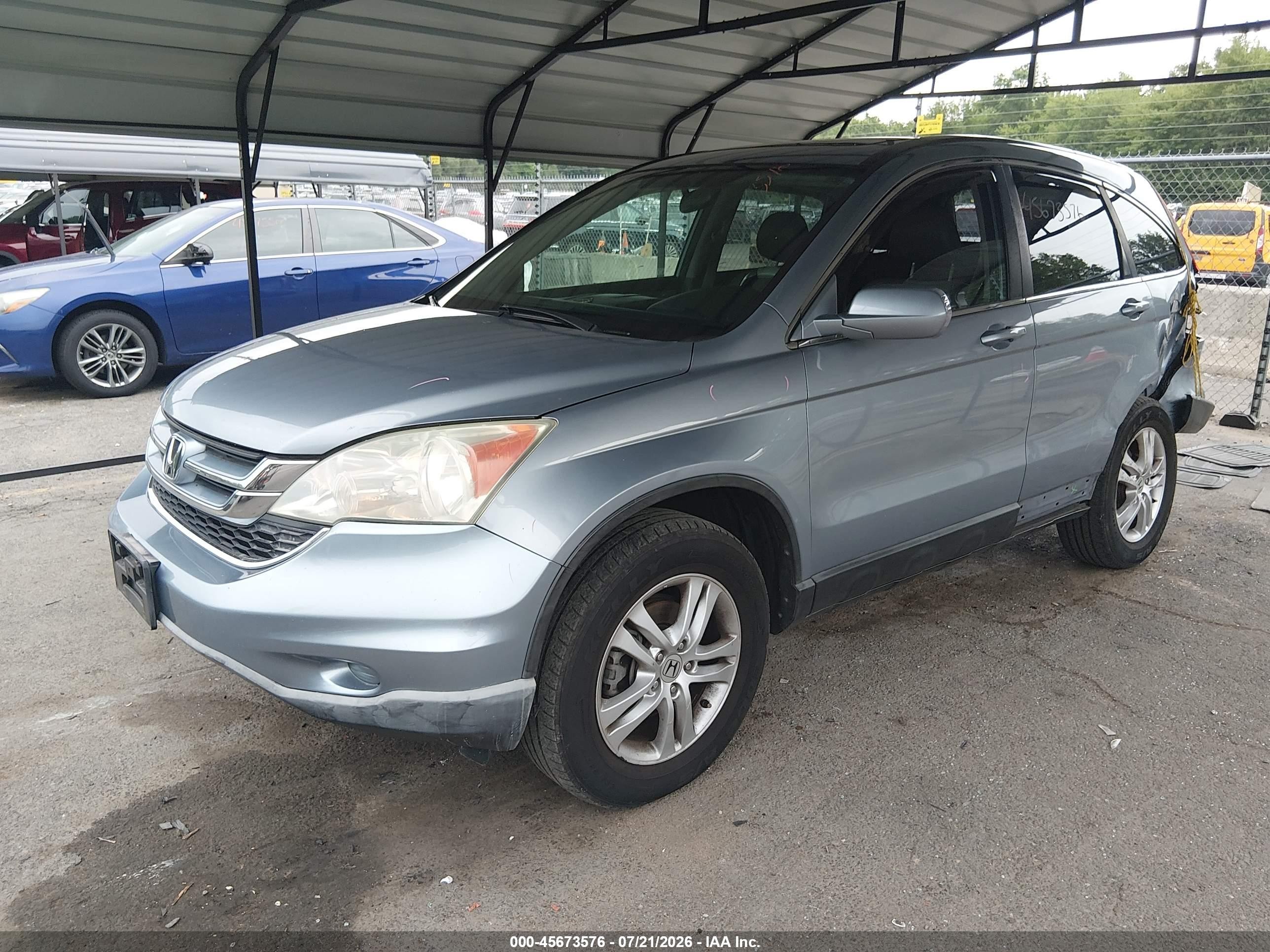 2010 Honda Cr-v Ex-l Gray vin: 5J6RE4H71AL019491