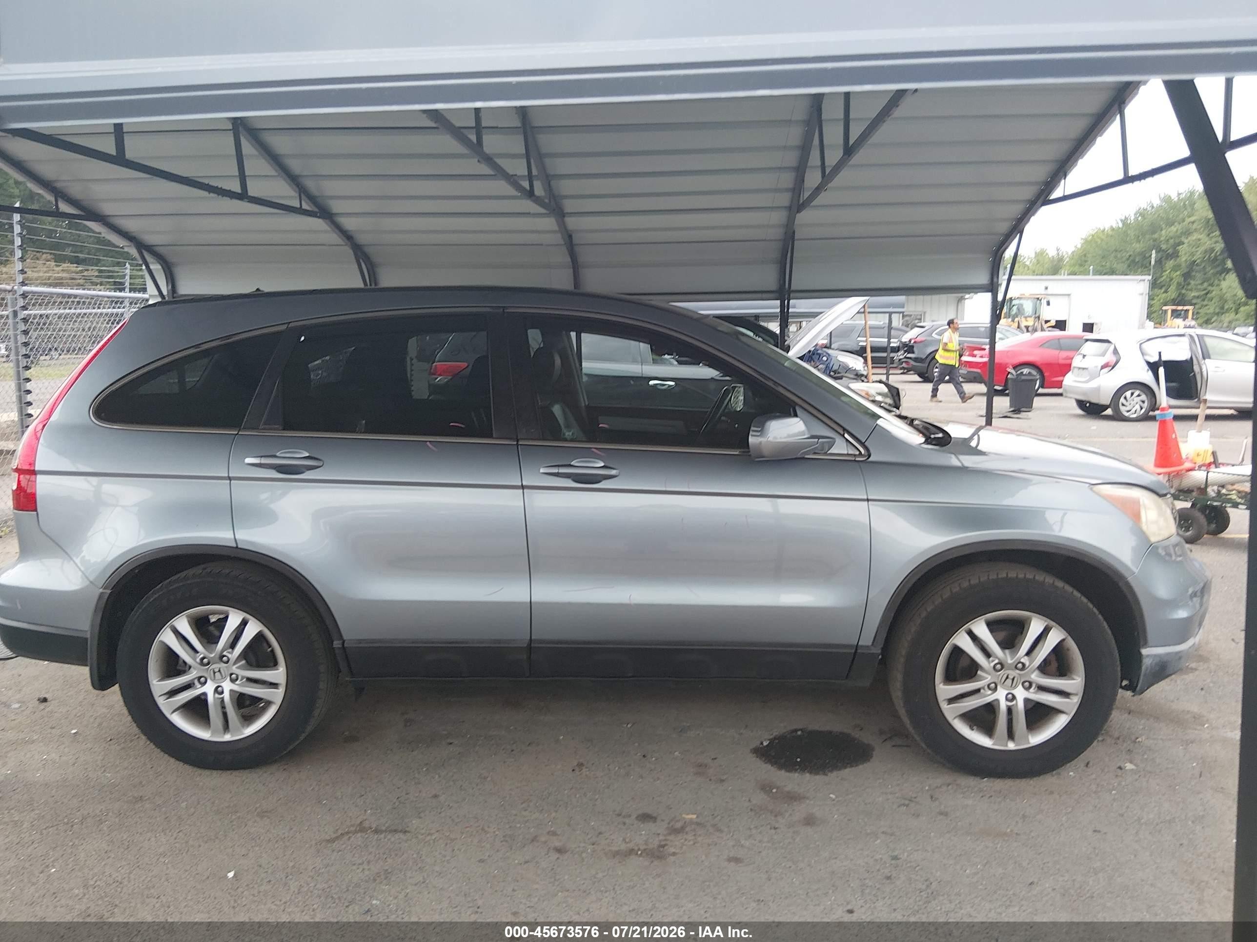 2010 Honda Cr-v Ex-l Gray vin: 5J6RE4H71AL019491