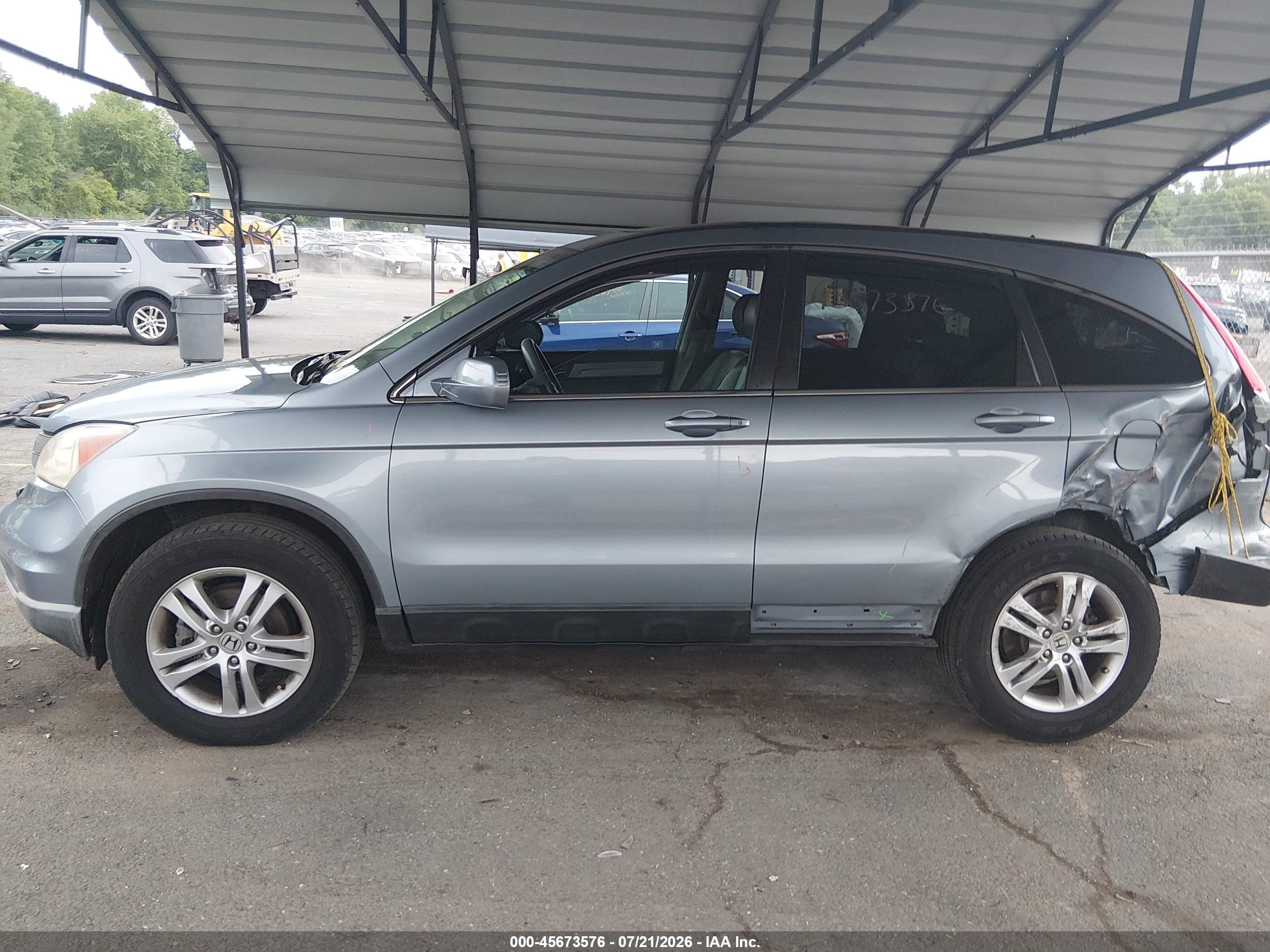 2010 Honda Cr-v Ex-l Gray vin: 5J6RE4H71AL019491