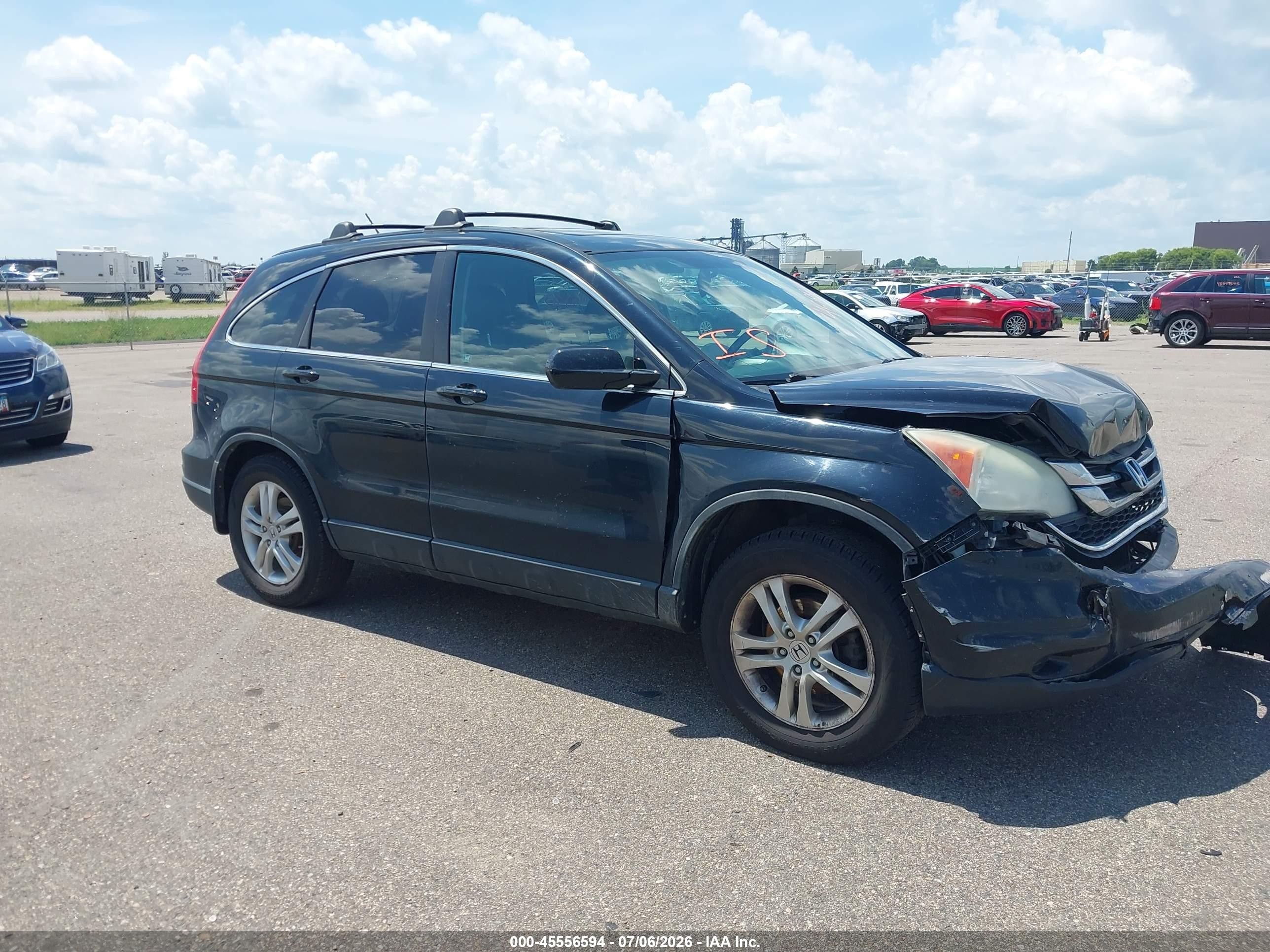 2010 Honda Cr-v Ex-l Black vin: 5J6RE4H71AL022830