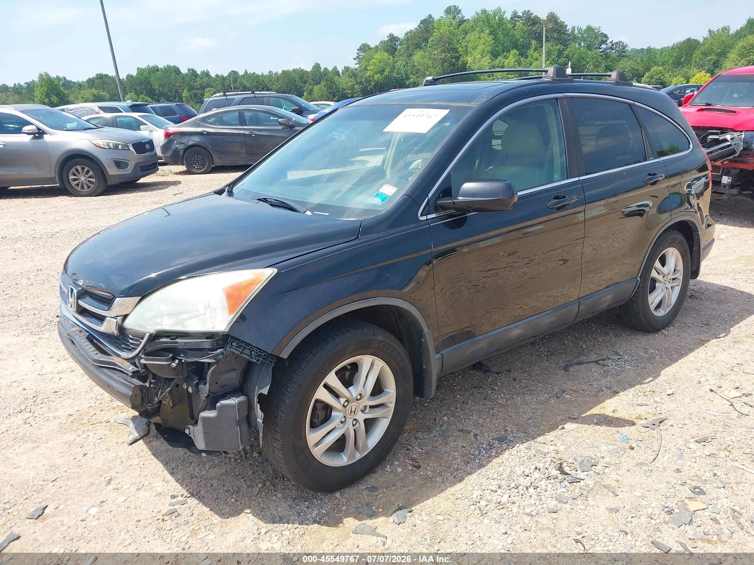 2010 Honda Cr-v Ex-l Black vin: 5J6RE4H71AL044455