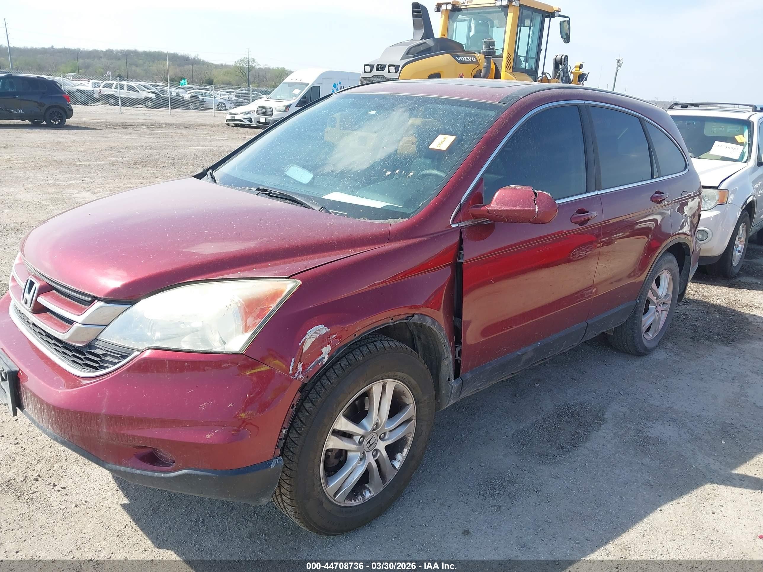 2010 Honda Cr-v Ex-l Maroon vin: 5J6RE4H71AL045363