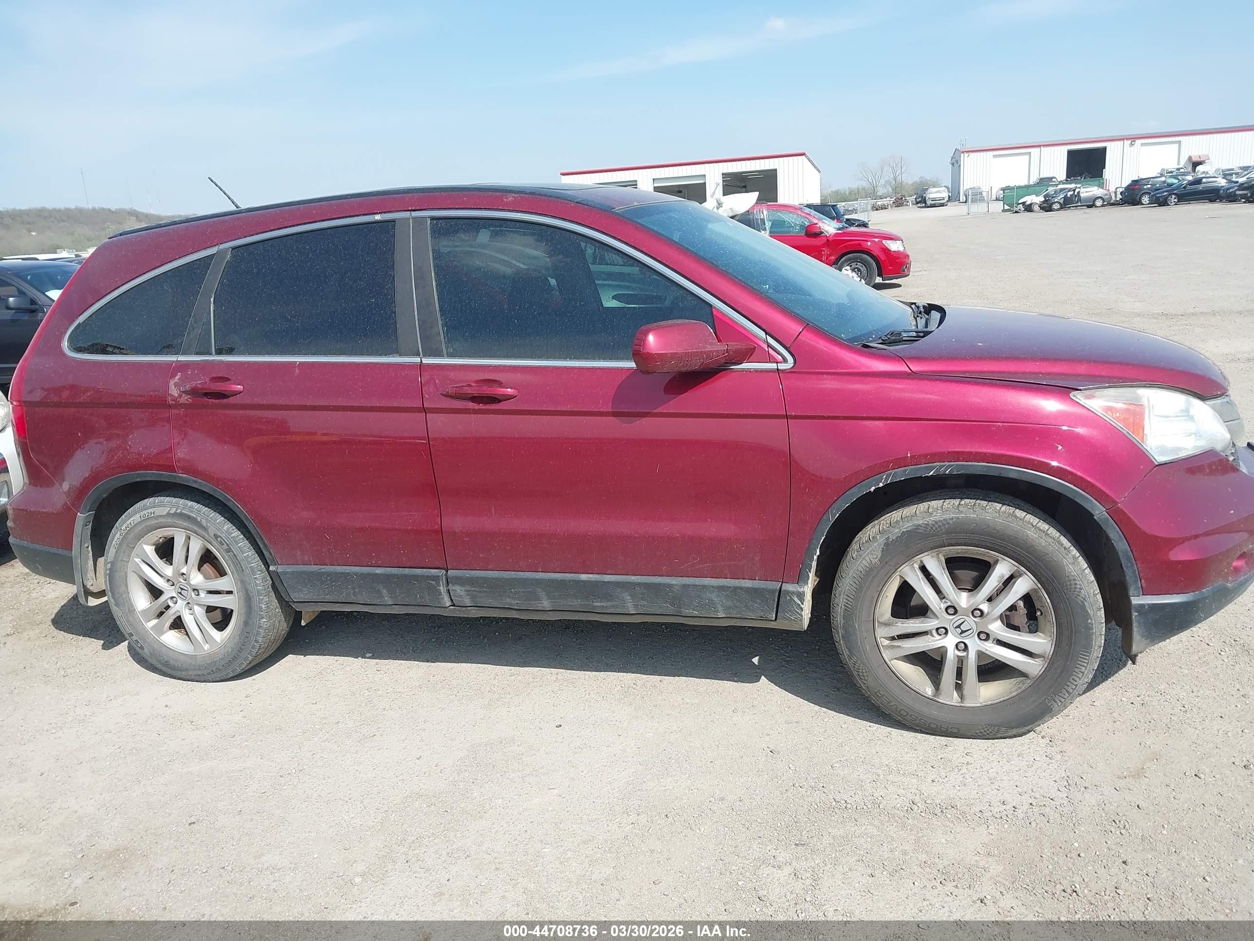 2010 Honda Cr-v Ex-l Maroon vin: 5J6RE4H71AL045363
