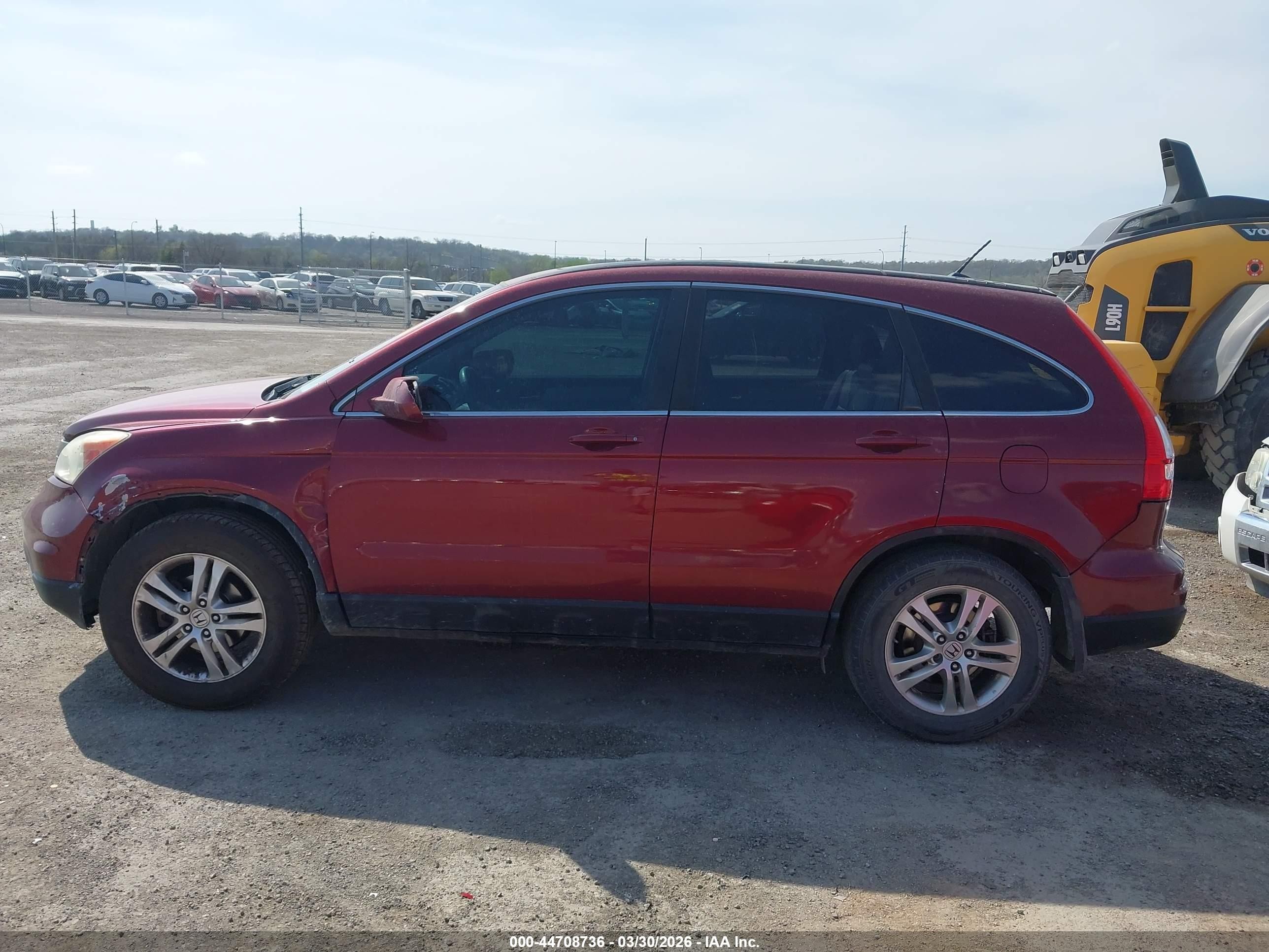2010 Honda Cr-v Ex-l Maroon vin: 5J6RE4H71AL045363
