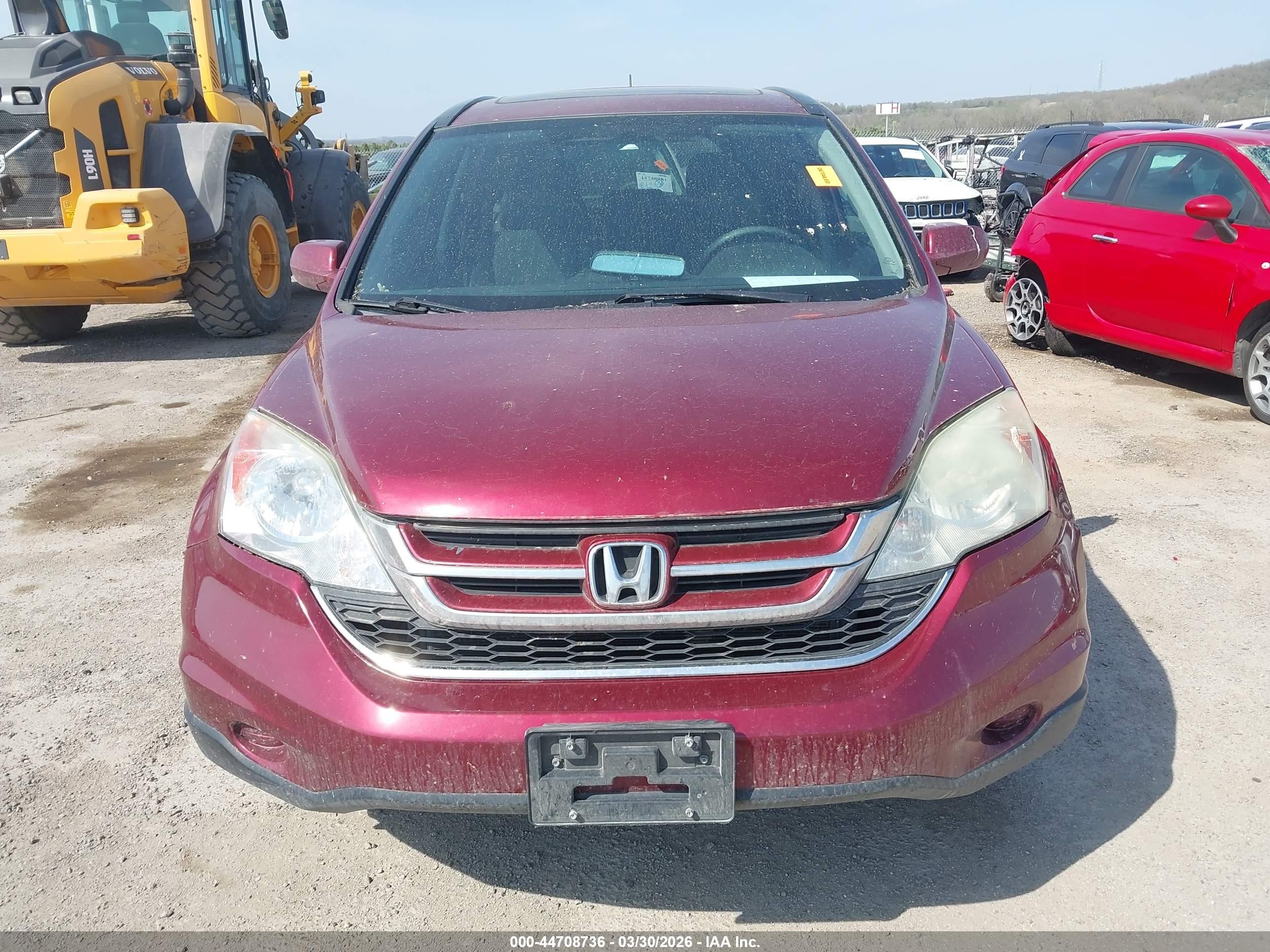 2010 Honda Cr-v Ex-l Maroon vin: 5J6RE4H71AL045363