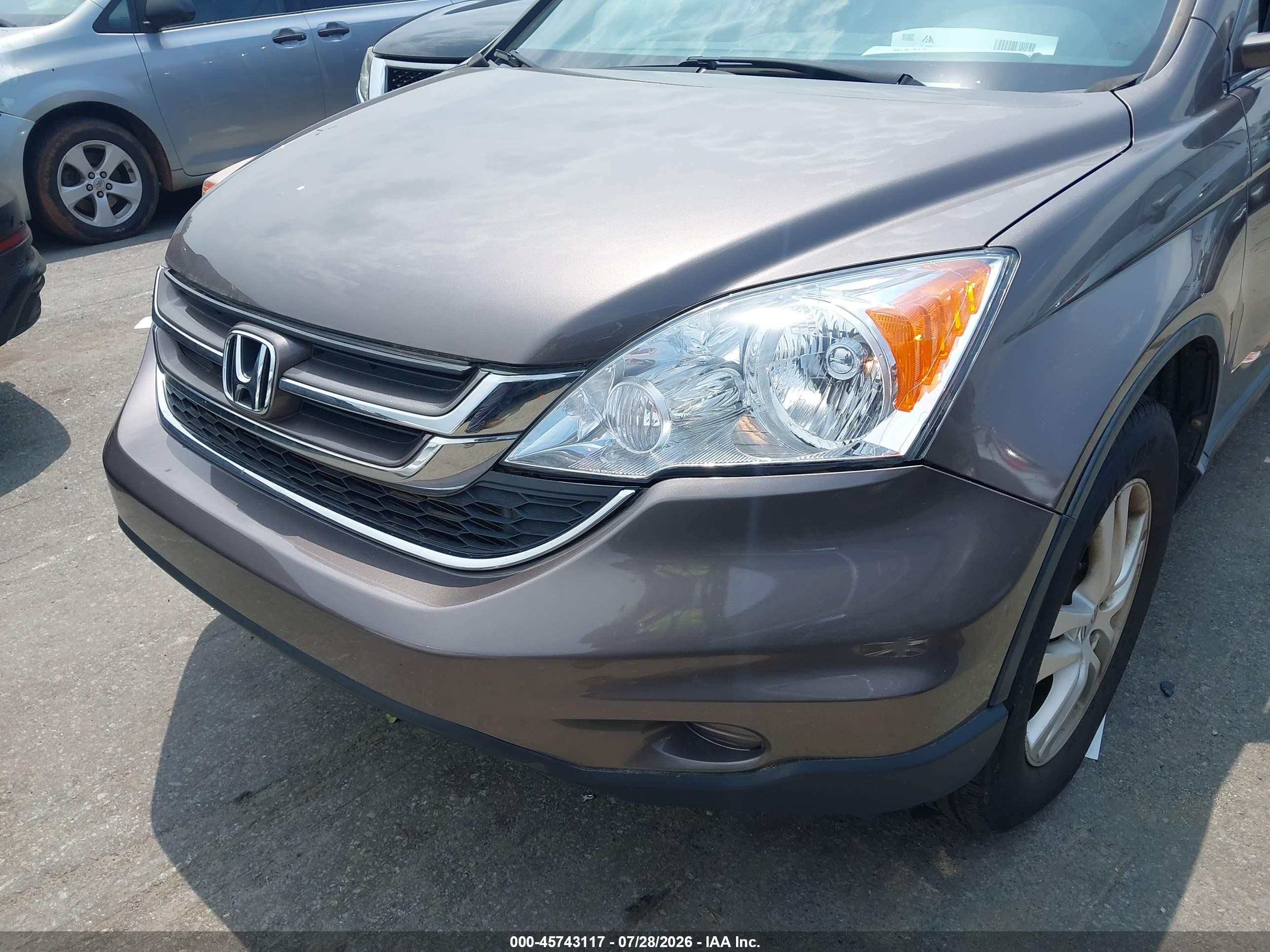 2010 Honda Cr-v Ex-l Gray vin: 5J6RE4H71AL077598