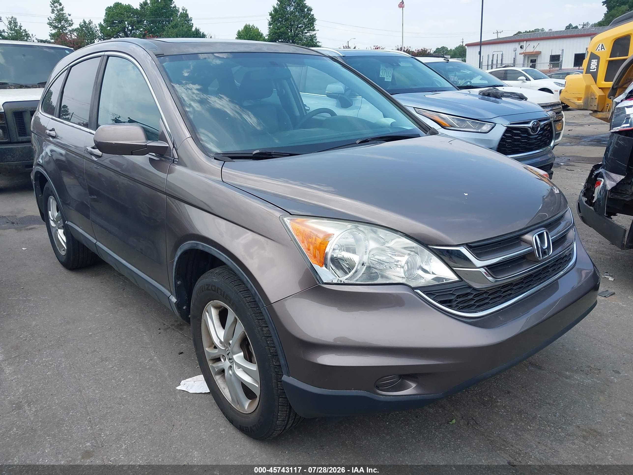 2010 Honda Cr-v Ex-l Gray vin: 5J6RE4H71AL077598