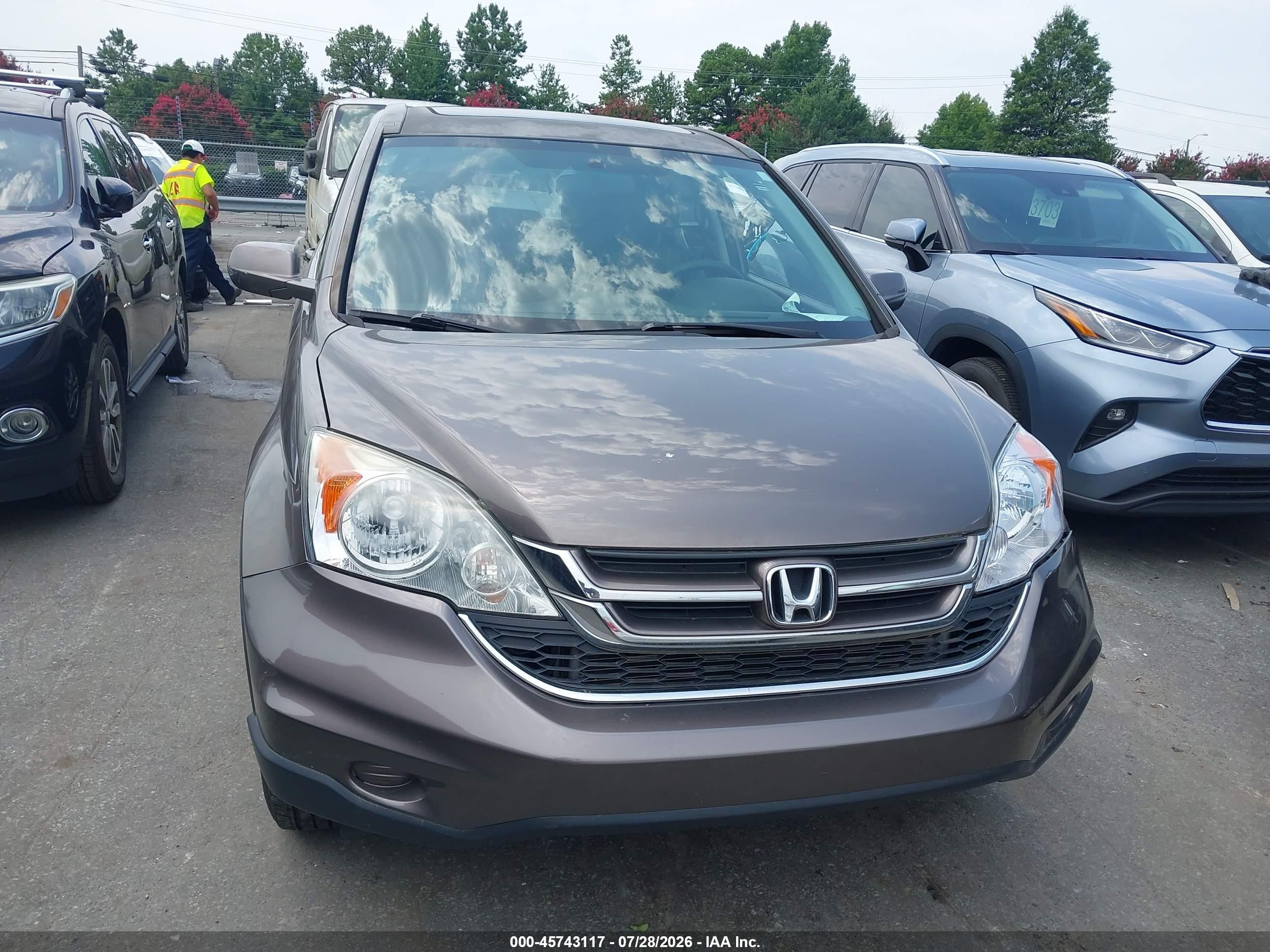 2010 Honda Cr-v Ex-l Gray vin: 5J6RE4H71AL077598