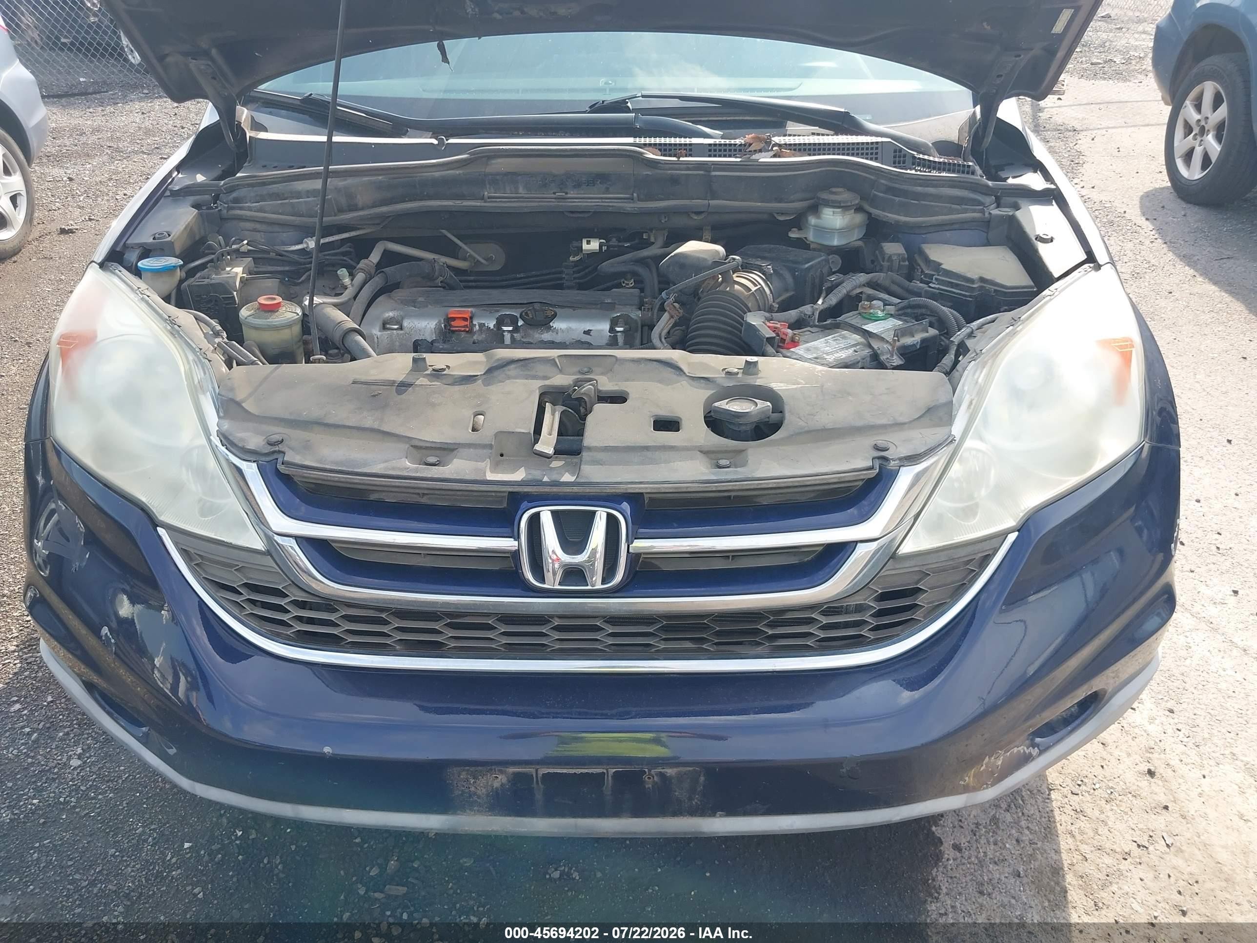 2010 Honda Cr-v Ex-l Blue vin: 5J6RE4H71AL082140