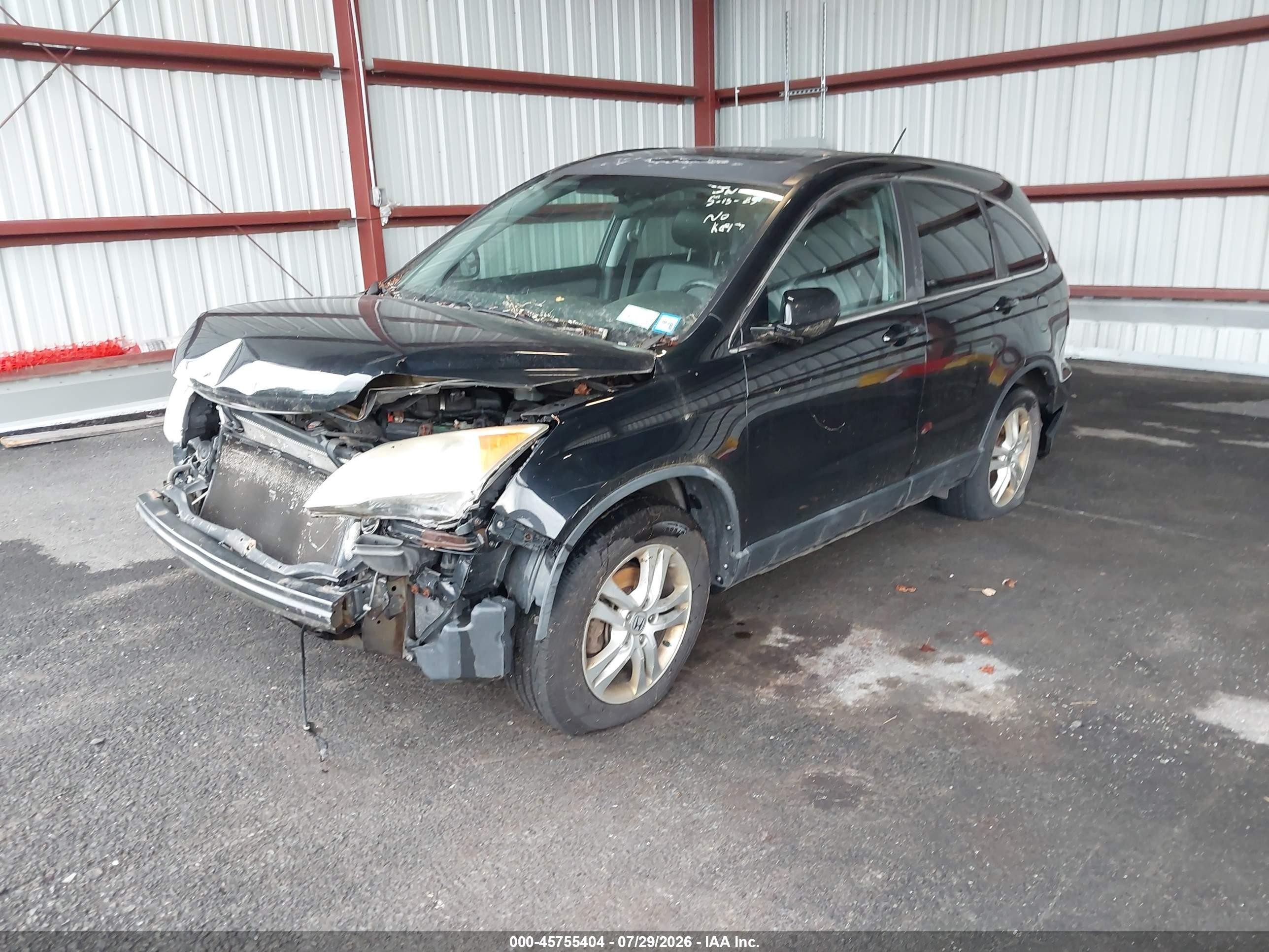 2010 Honda Cr-v Ex-l Black vin: 5J6RE4H71AL090075