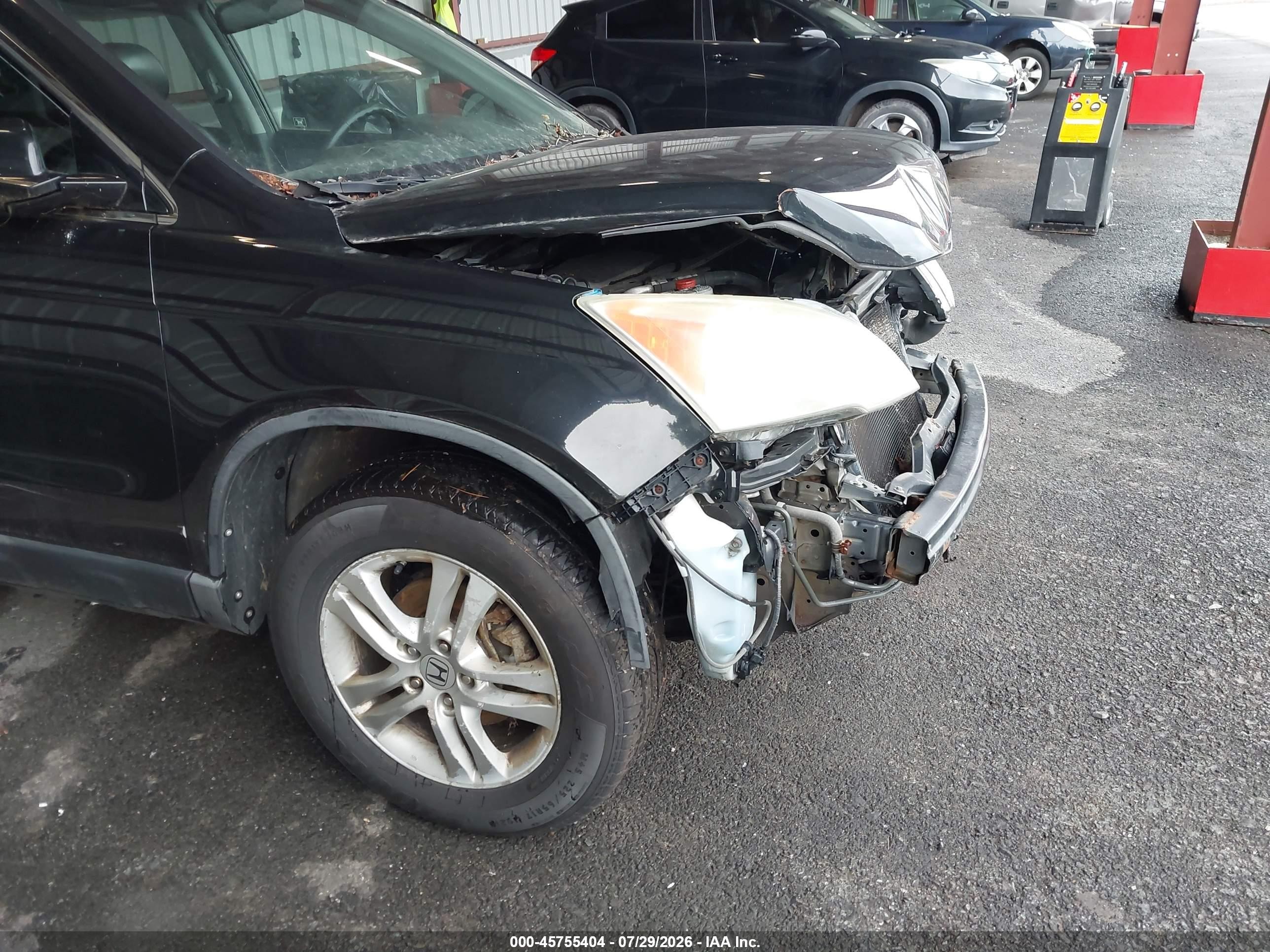 2010 Honda Cr-v Ex-l Black vin: 5J6RE4H71AL090075
