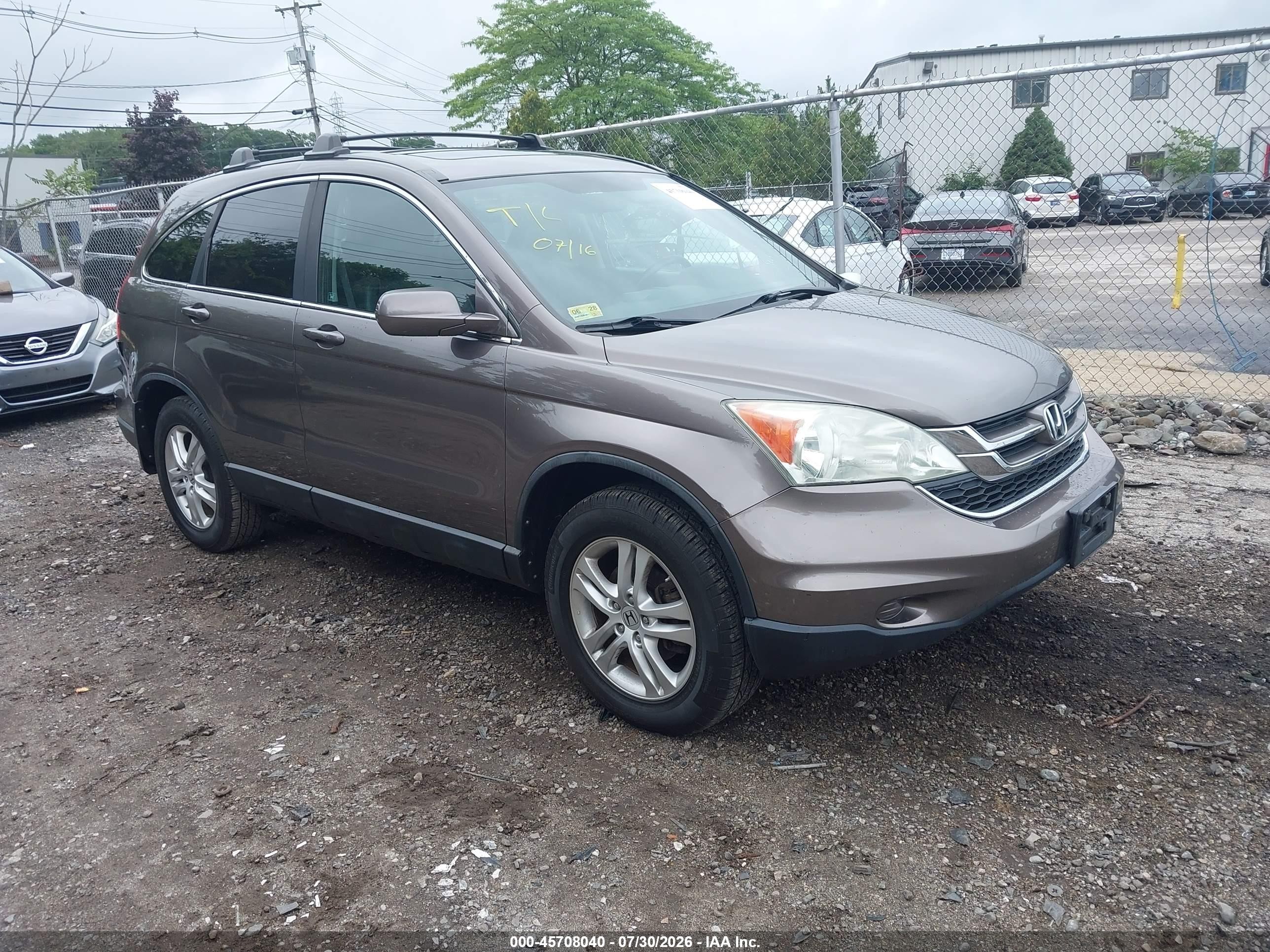 2011 Honda Cr-v Ex-l Brown vin: 5J6RE4H71BL006628