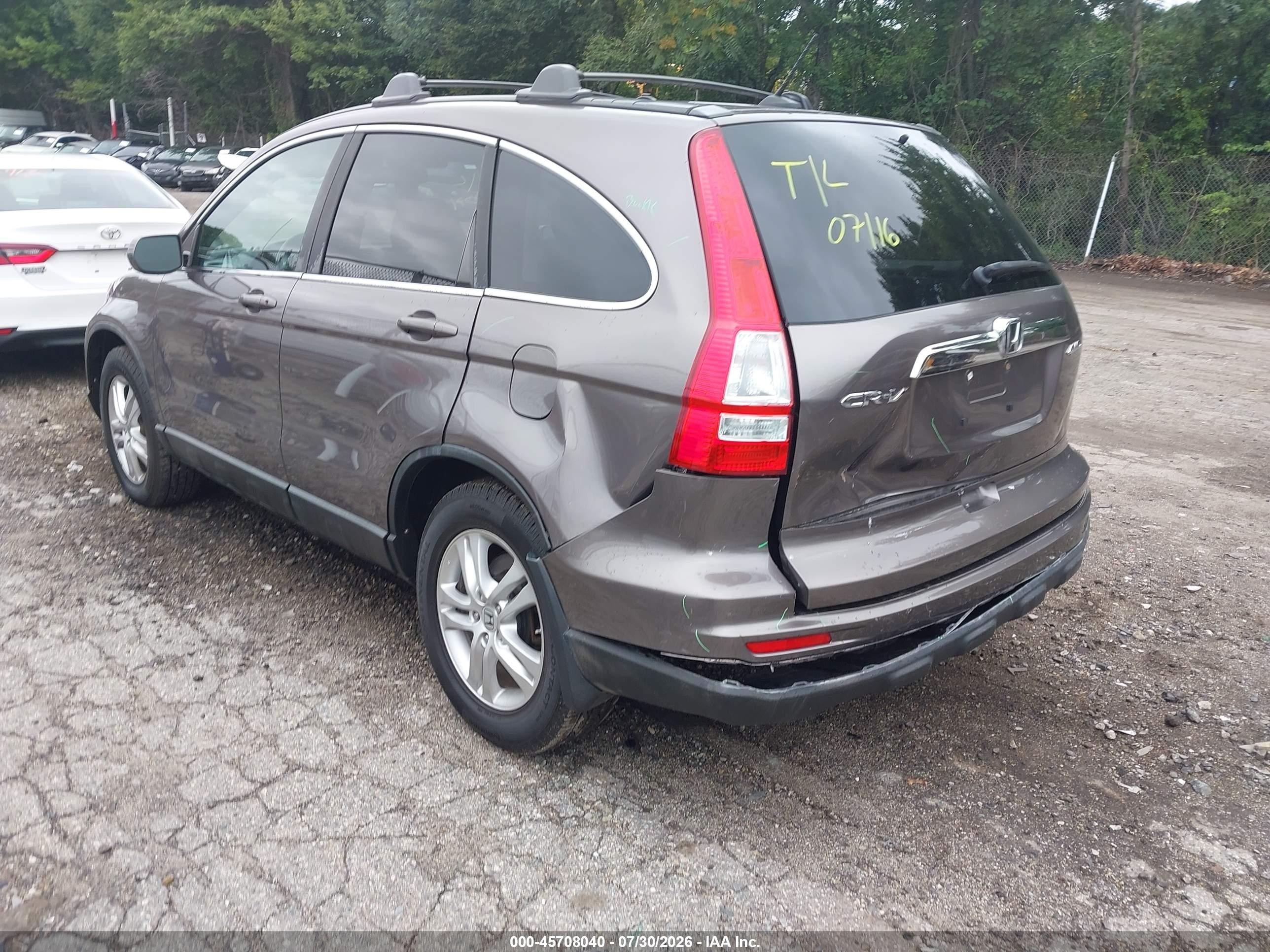 2011 Honda Cr-v Ex-l Коричневый vin: 5J6RE4H71BL006628