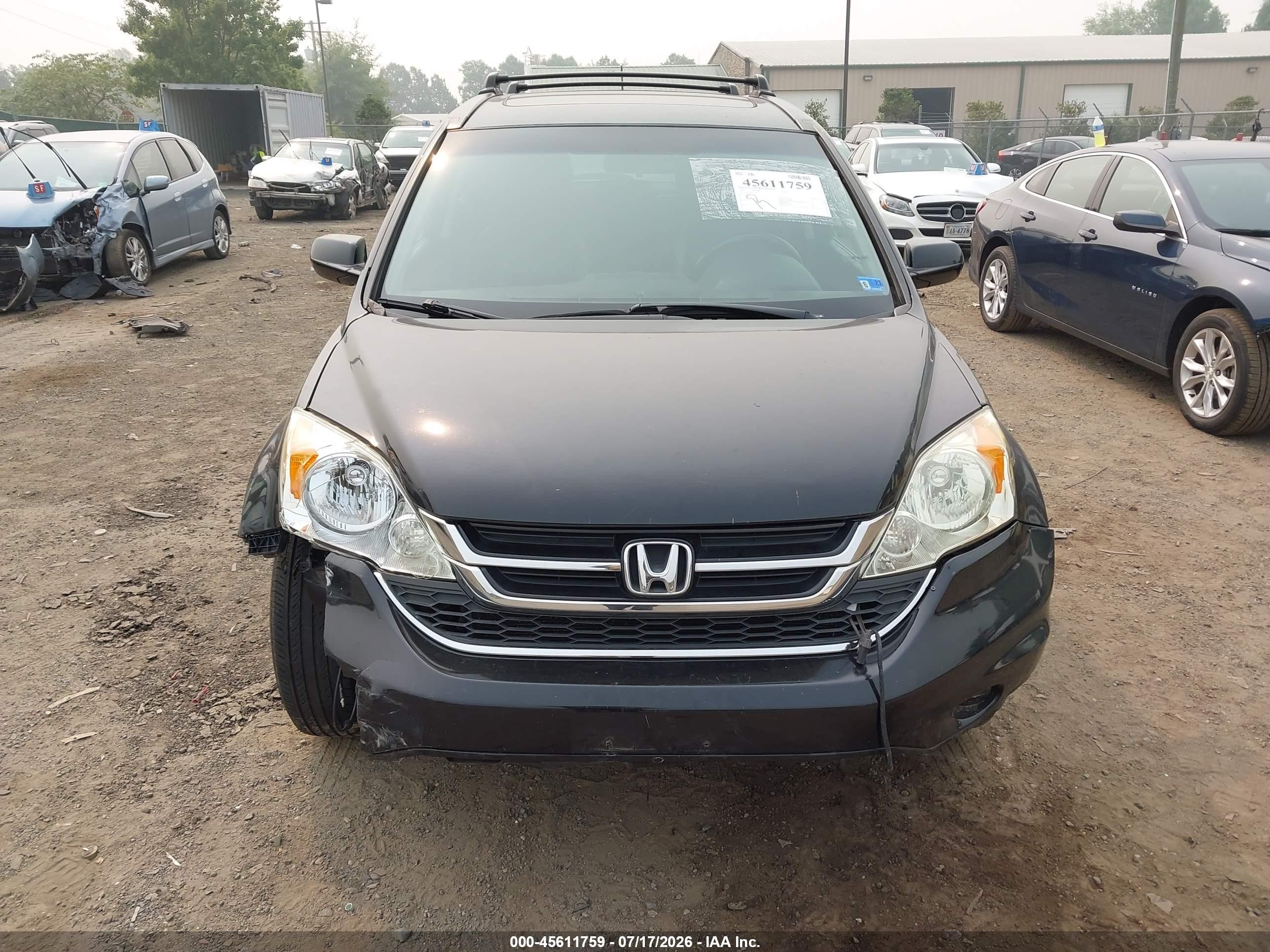 2011 Honda Cr-v Ex-l Black vin: 5J6RE4H71BL055005