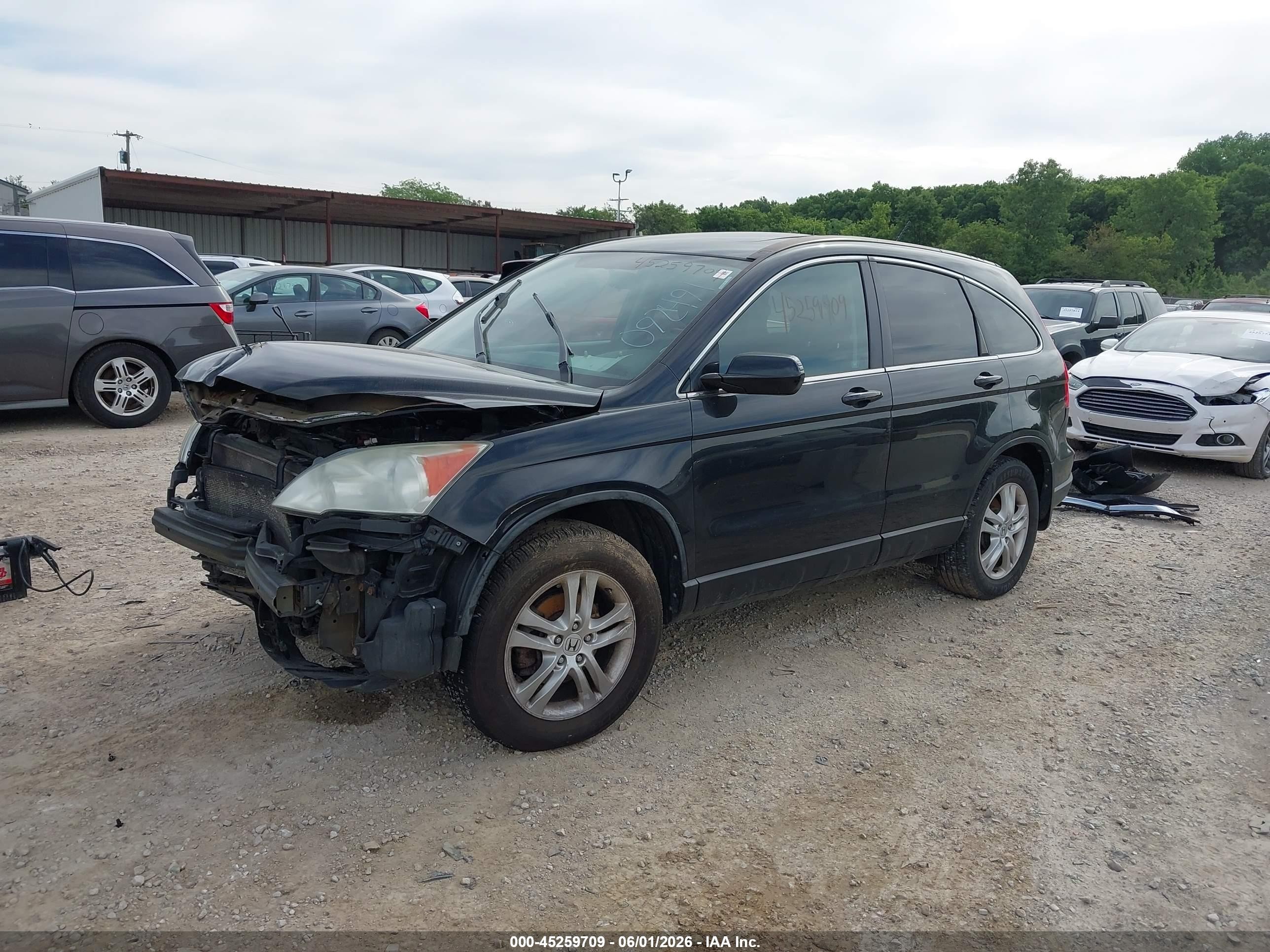 2011 Honda Cr-v Ex-l Black vin: 5J6RE4H71BL092491