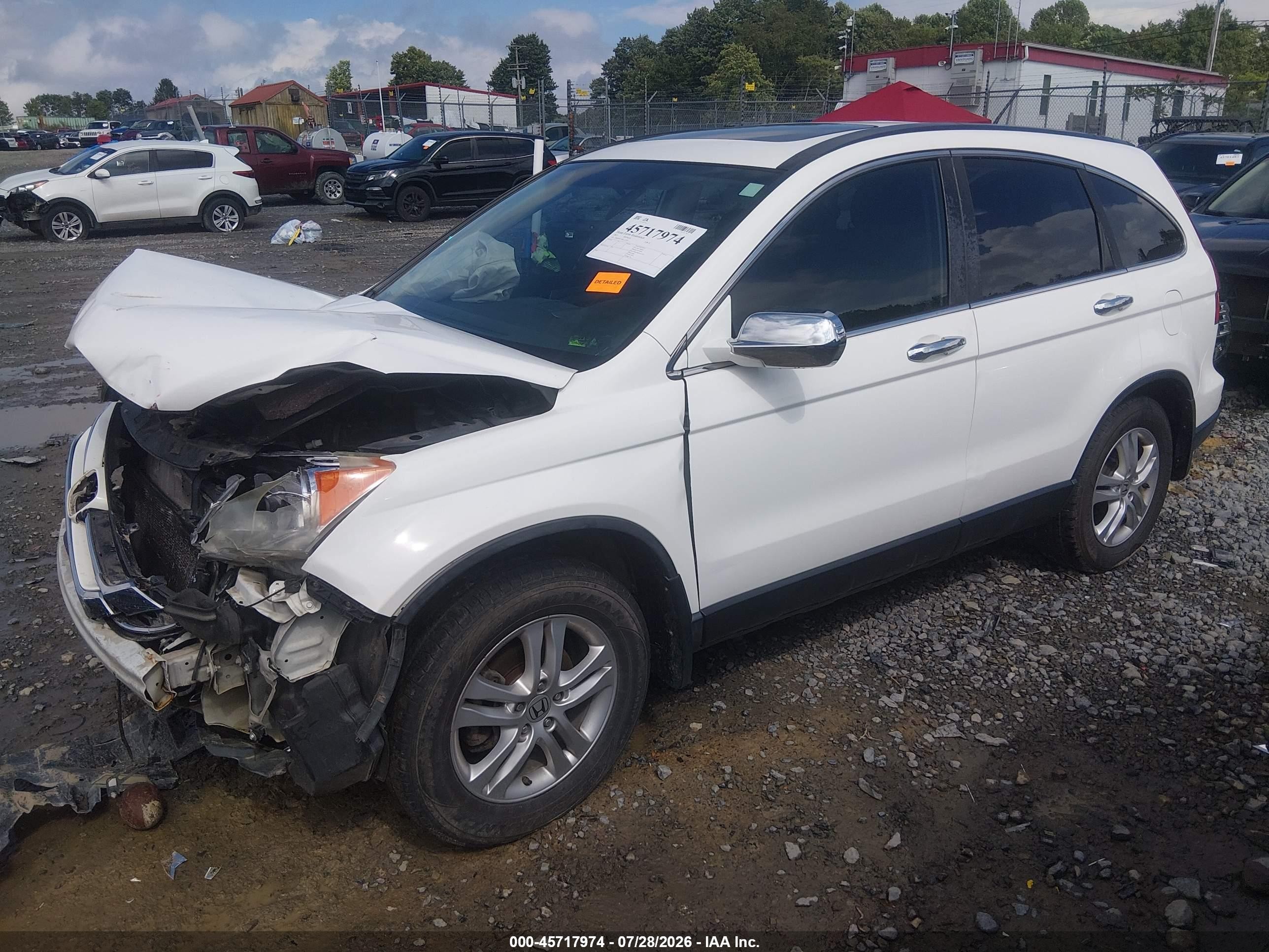 2011 Honda Cr-v Ex-l White vin: 5J6RE4H71BL122797