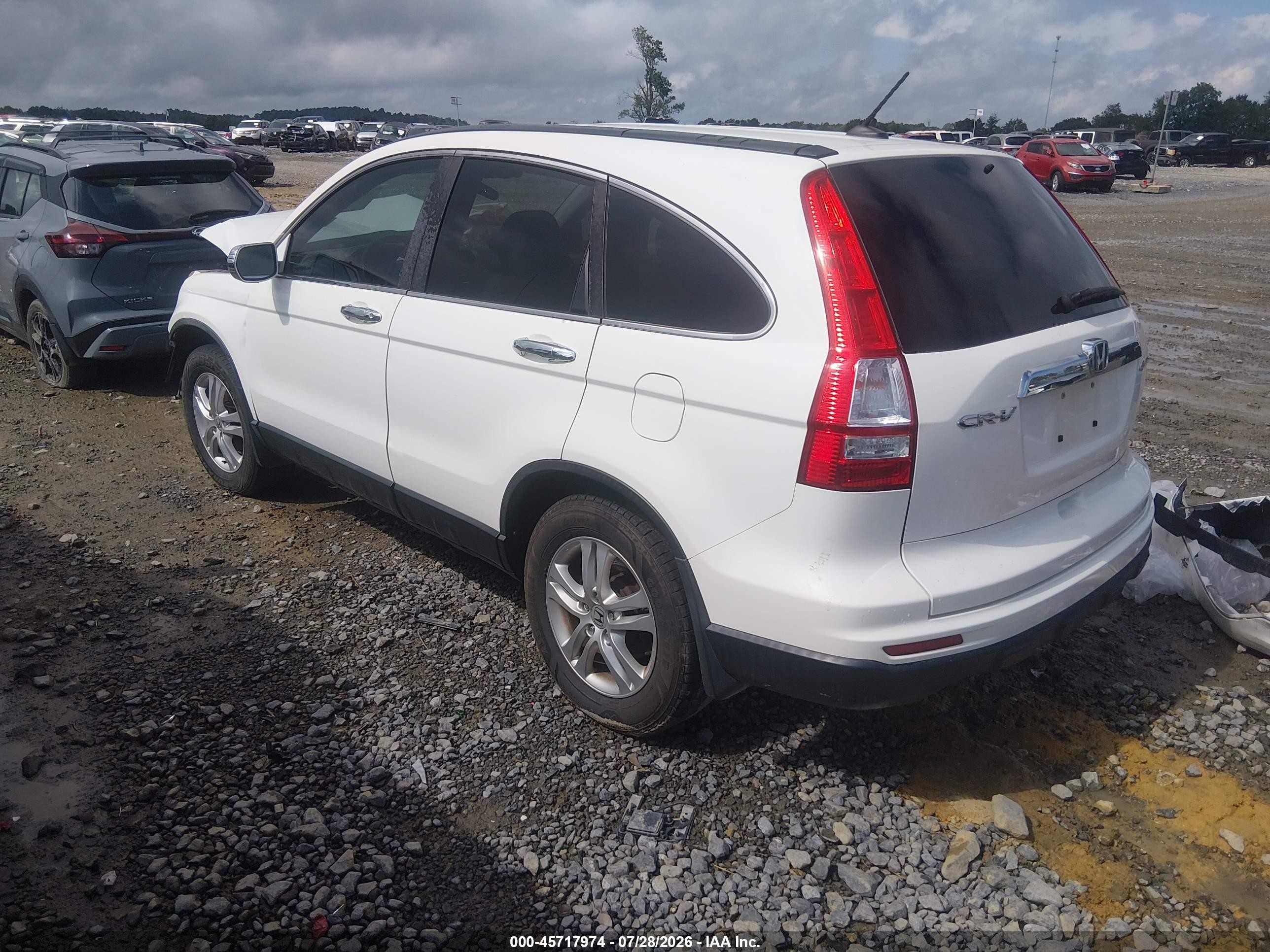2011 Honda Cr-v Ex-l White vin: 5J6RE4H71BL122797