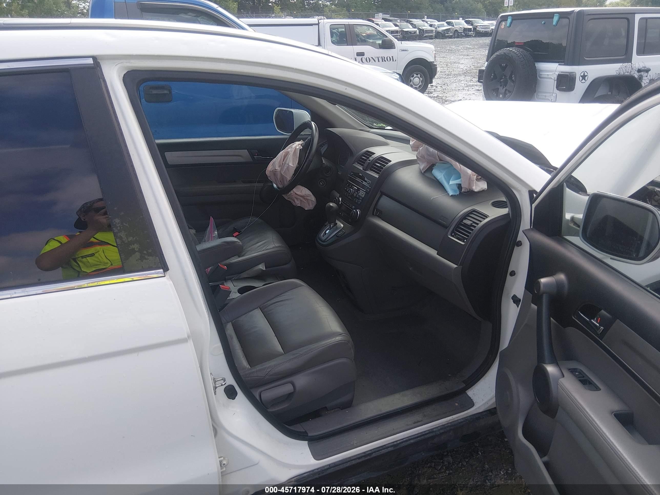 2011 Honda Cr-v Ex-l White vin: 5J6RE4H71BL122797