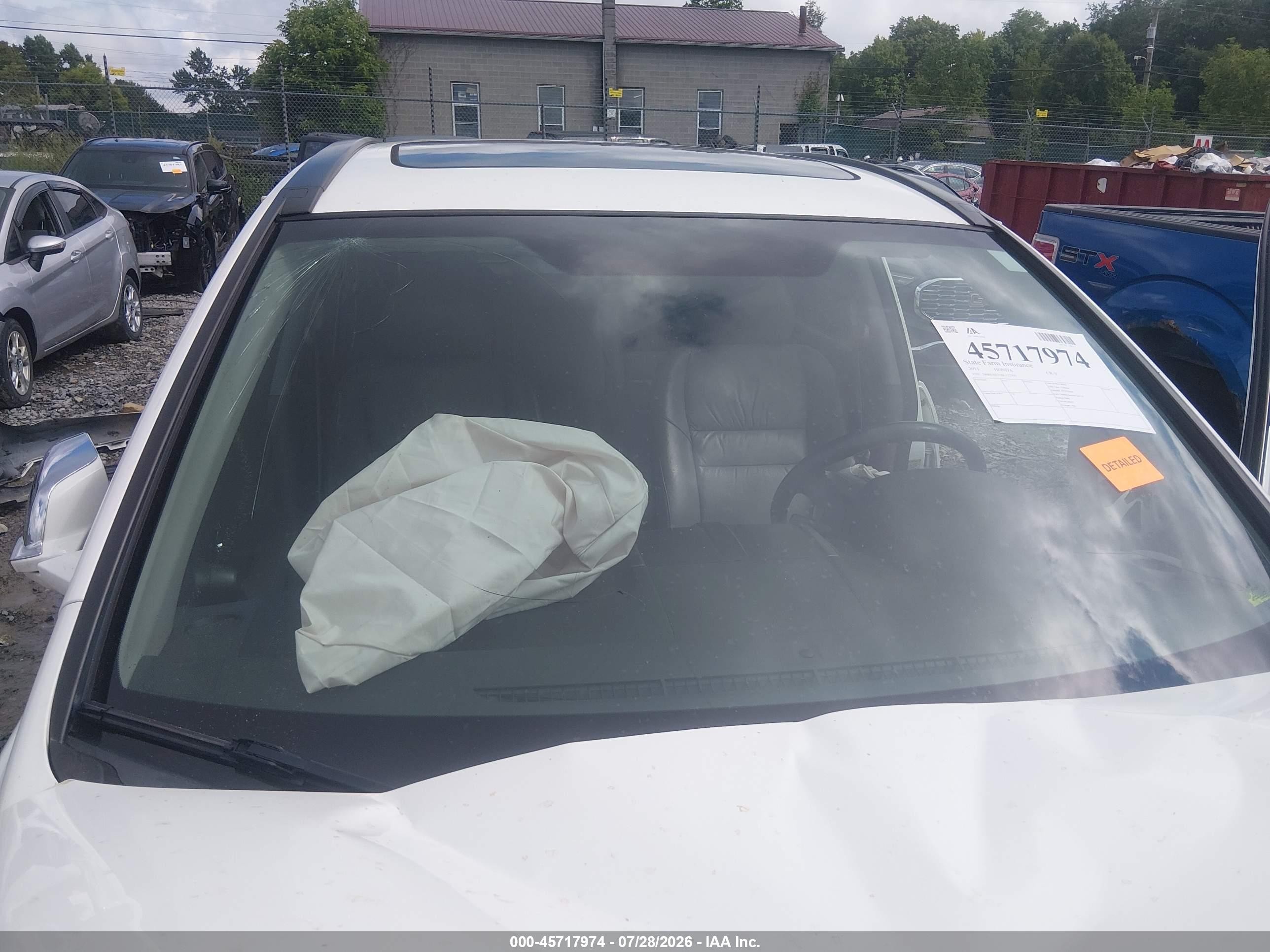 2011 Honda Cr-v Ex-l White vin: 5J6RE4H71BL122797