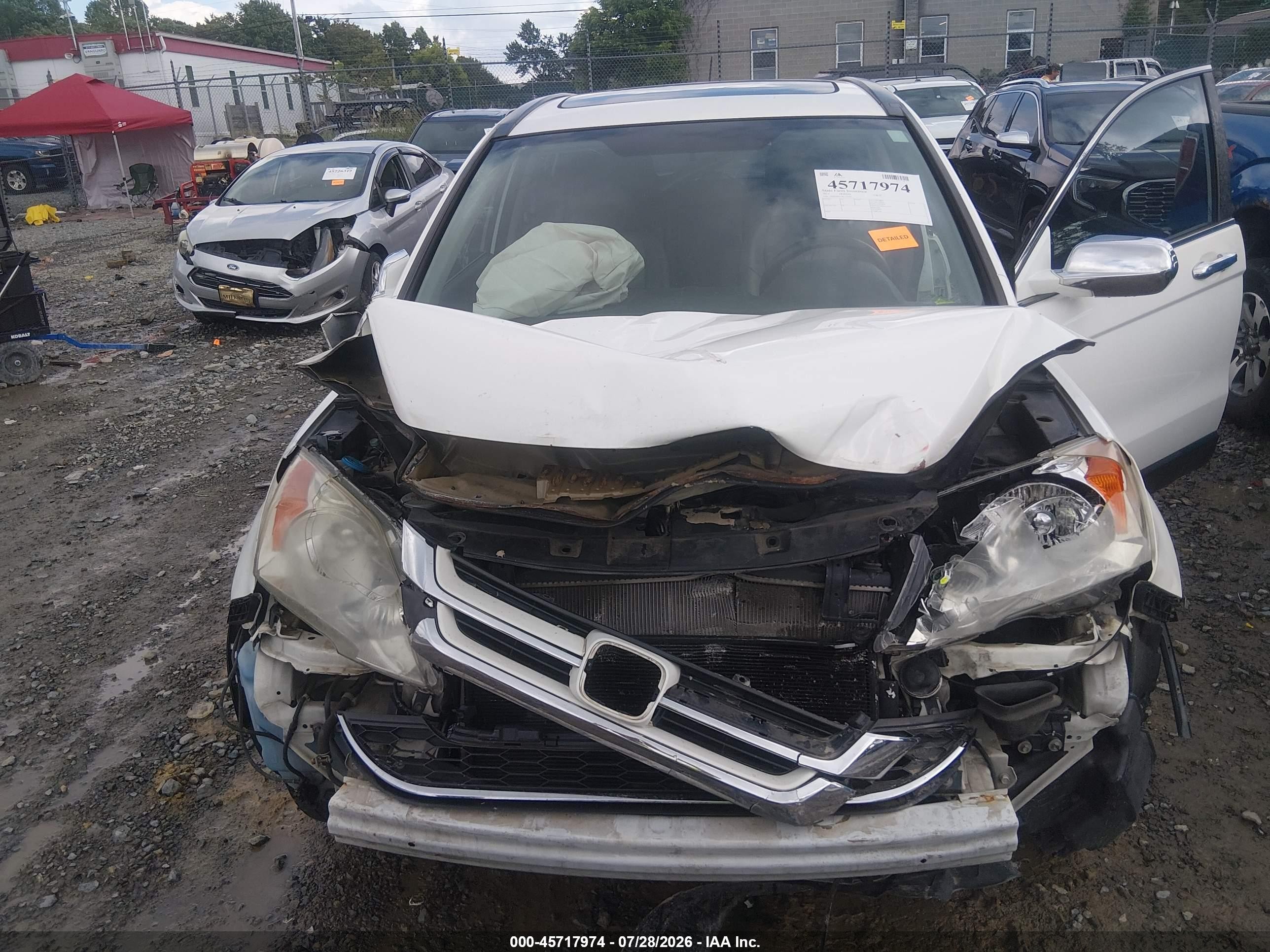 2011 Honda Cr-v Ex-l White vin: 5J6RE4H71BL122797