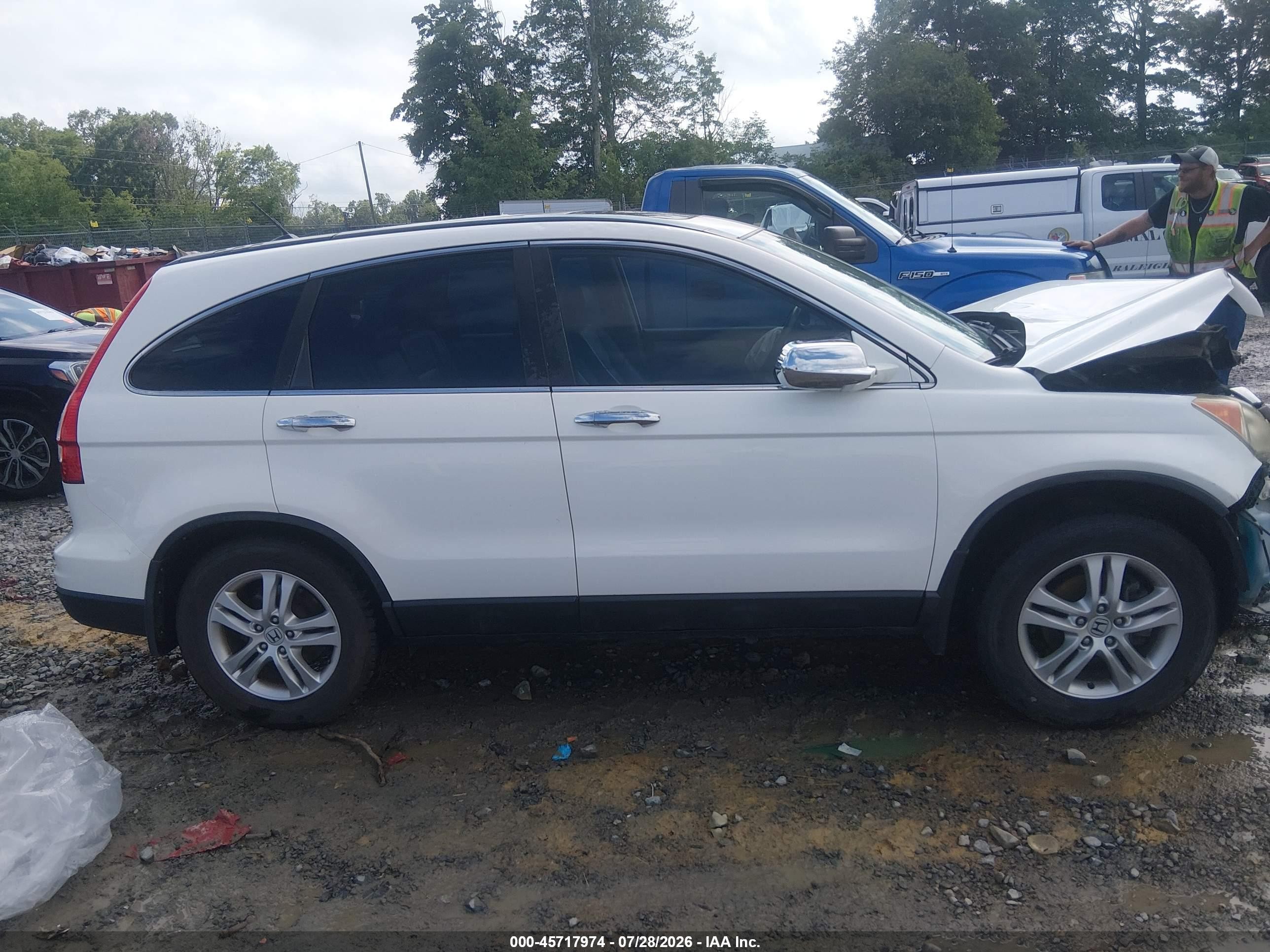 2011 Honda Cr-v Ex-l White vin: 5J6RE4H71BL122797