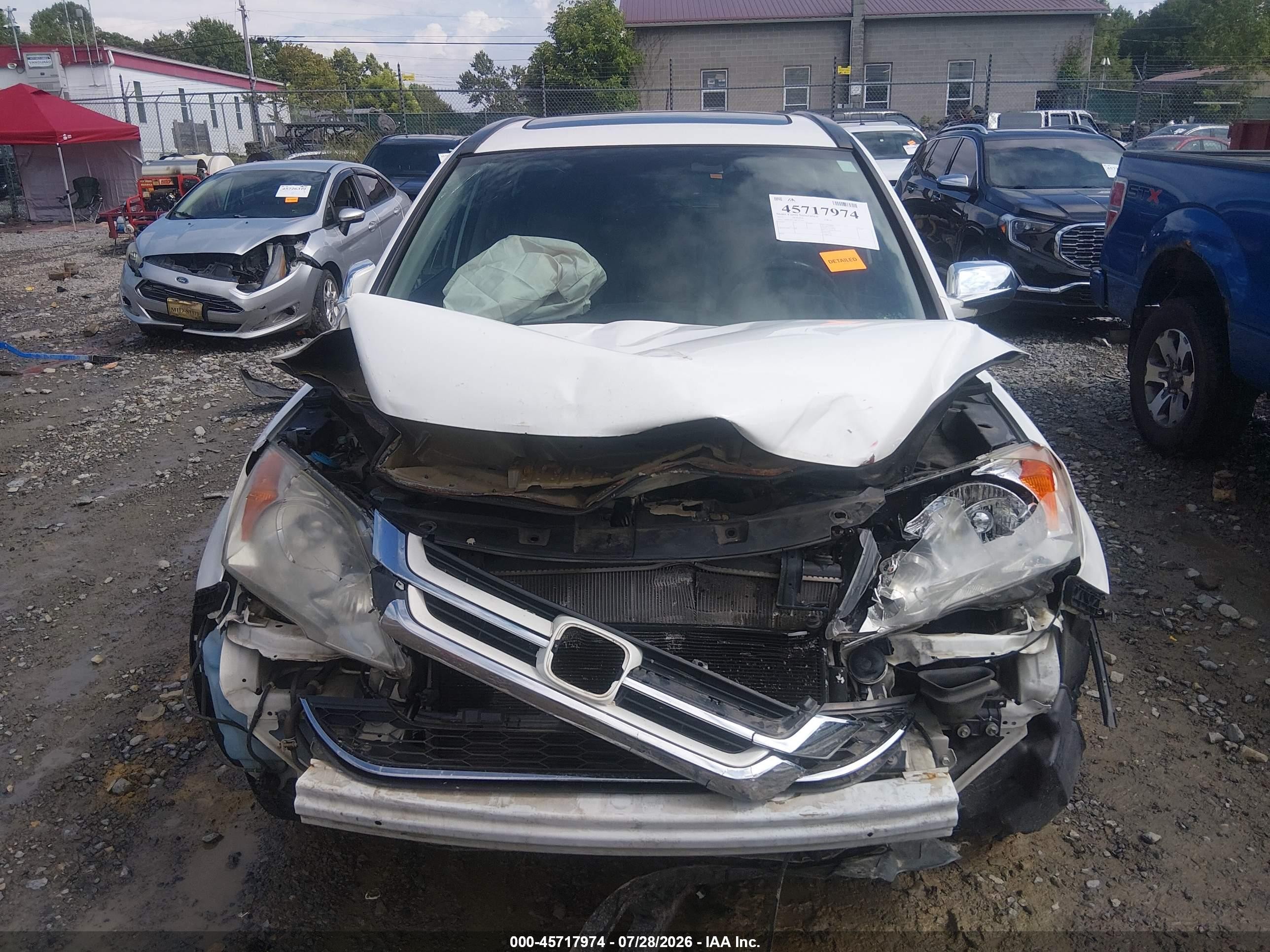 2011 Honda Cr-v Ex-l White vin: 5J6RE4H71BL122797