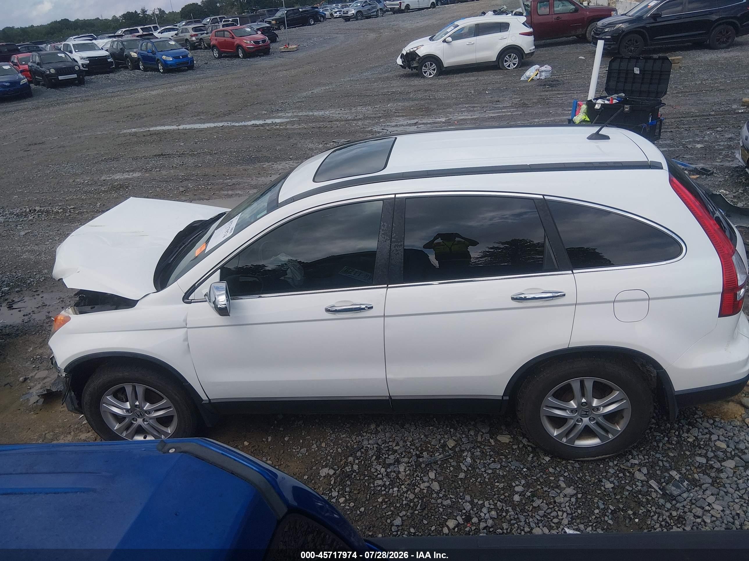 2011 Honda Cr-v Ex-l White vin: 5J6RE4H71BL122797