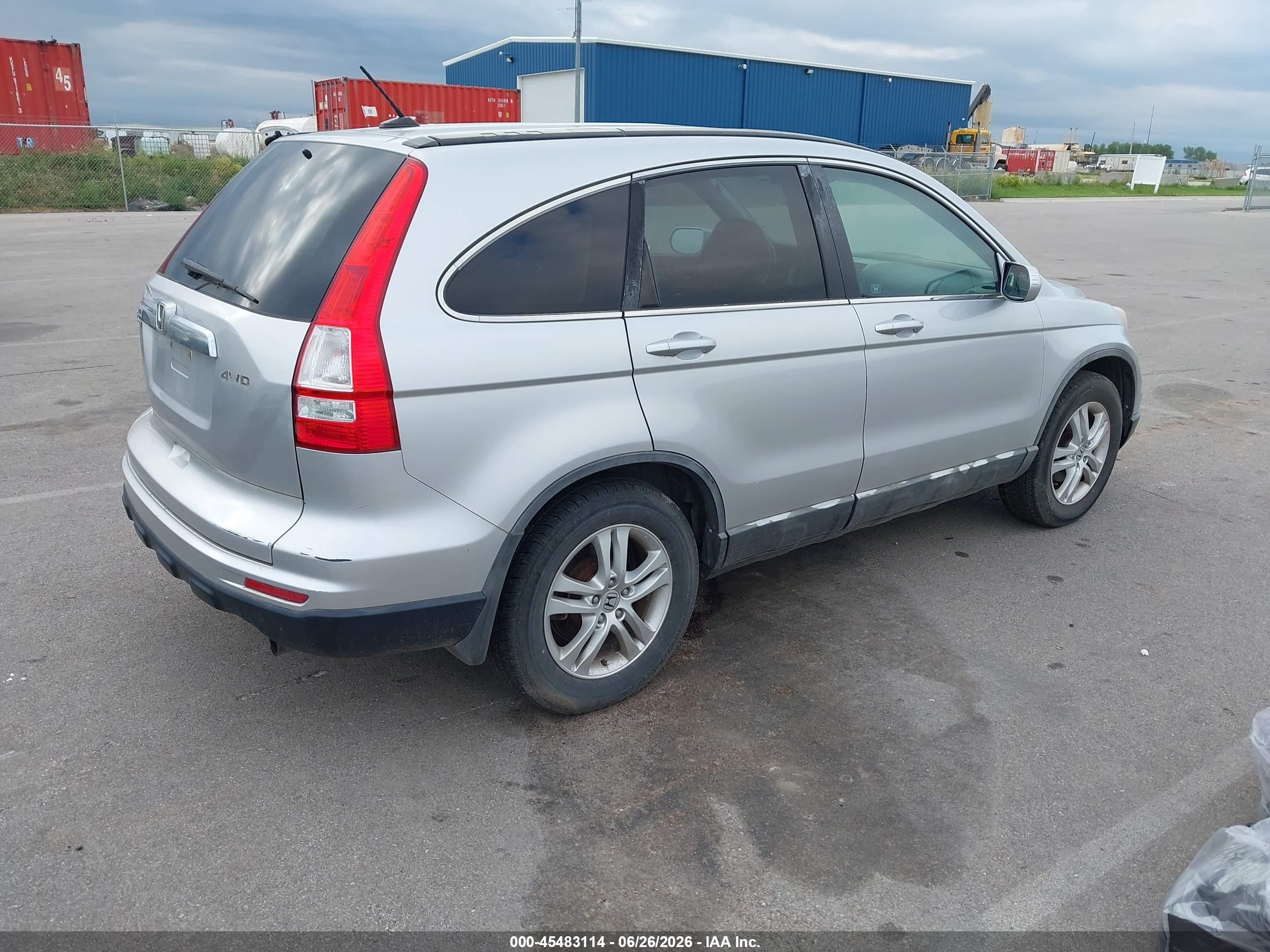 2010 Honda Cr-v Ex-l Silver vin: 5J6RE4H72AL007415