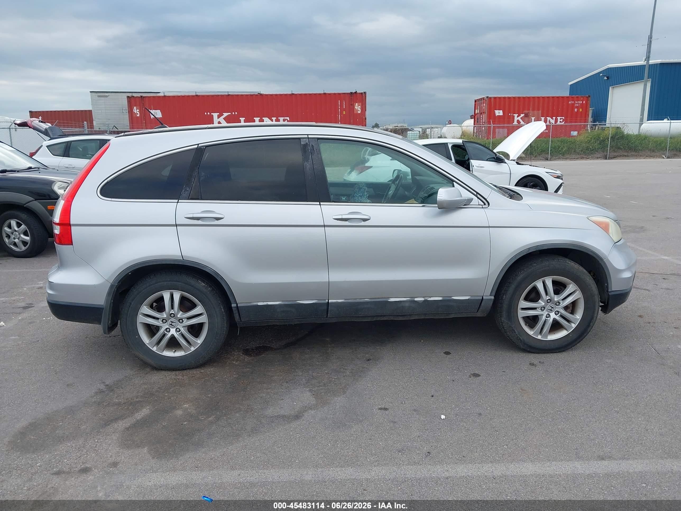2010 Honda Cr-v Ex-l Silver vin: 5J6RE4H72AL007415