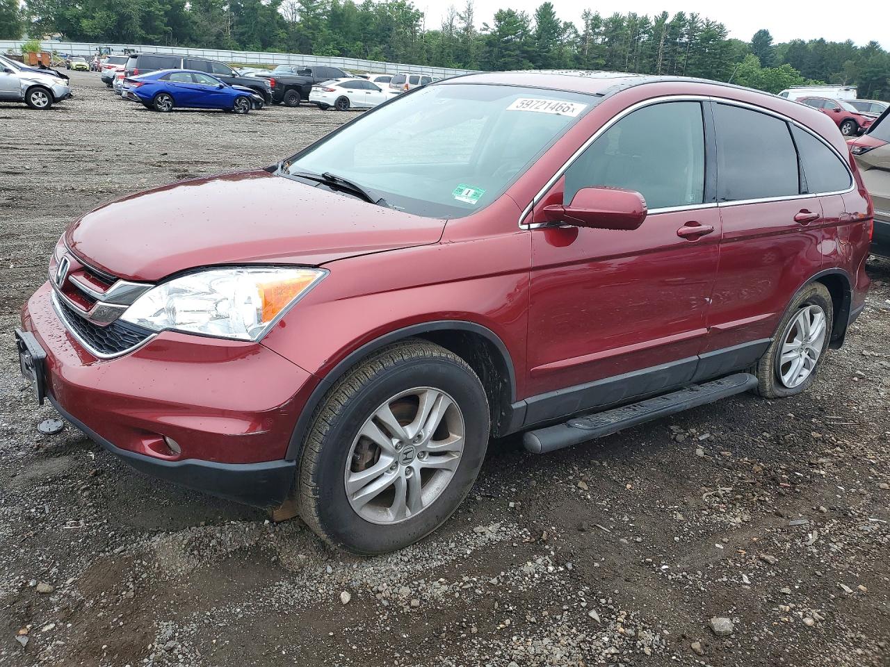 2010 Honda Cr-v Exl Red vin: 5J6RE4H72AL029124