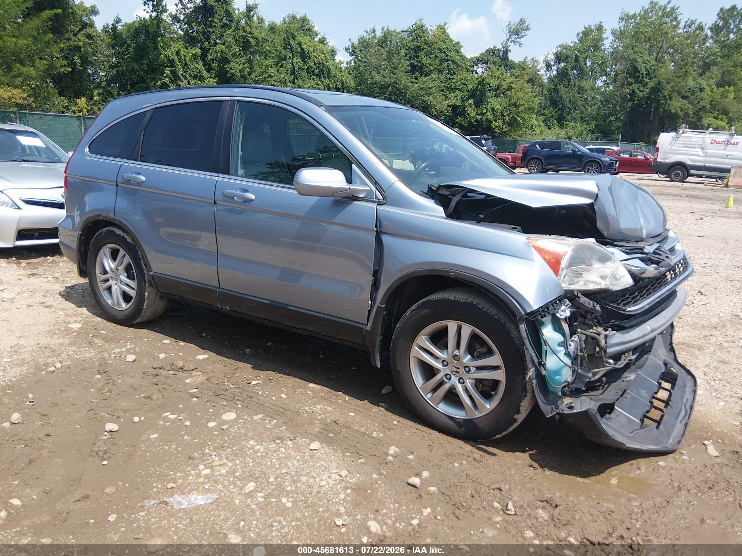 2010 Honda Cr-v Ex-l Blue vin: 5J6RE4H72AL035456