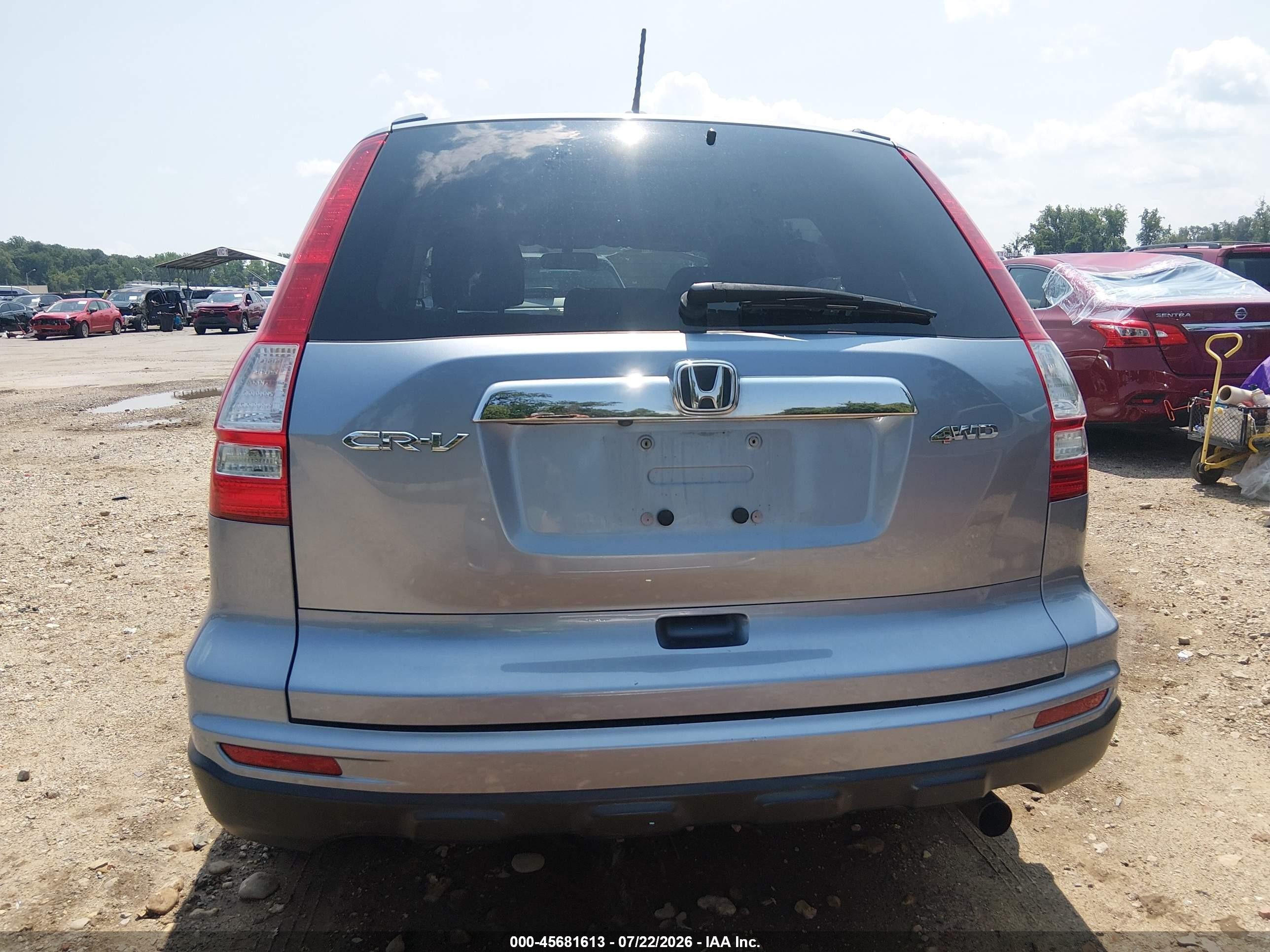 2010 Honda Cr-v Ex-l Blue vin: 5J6RE4H72AL035456