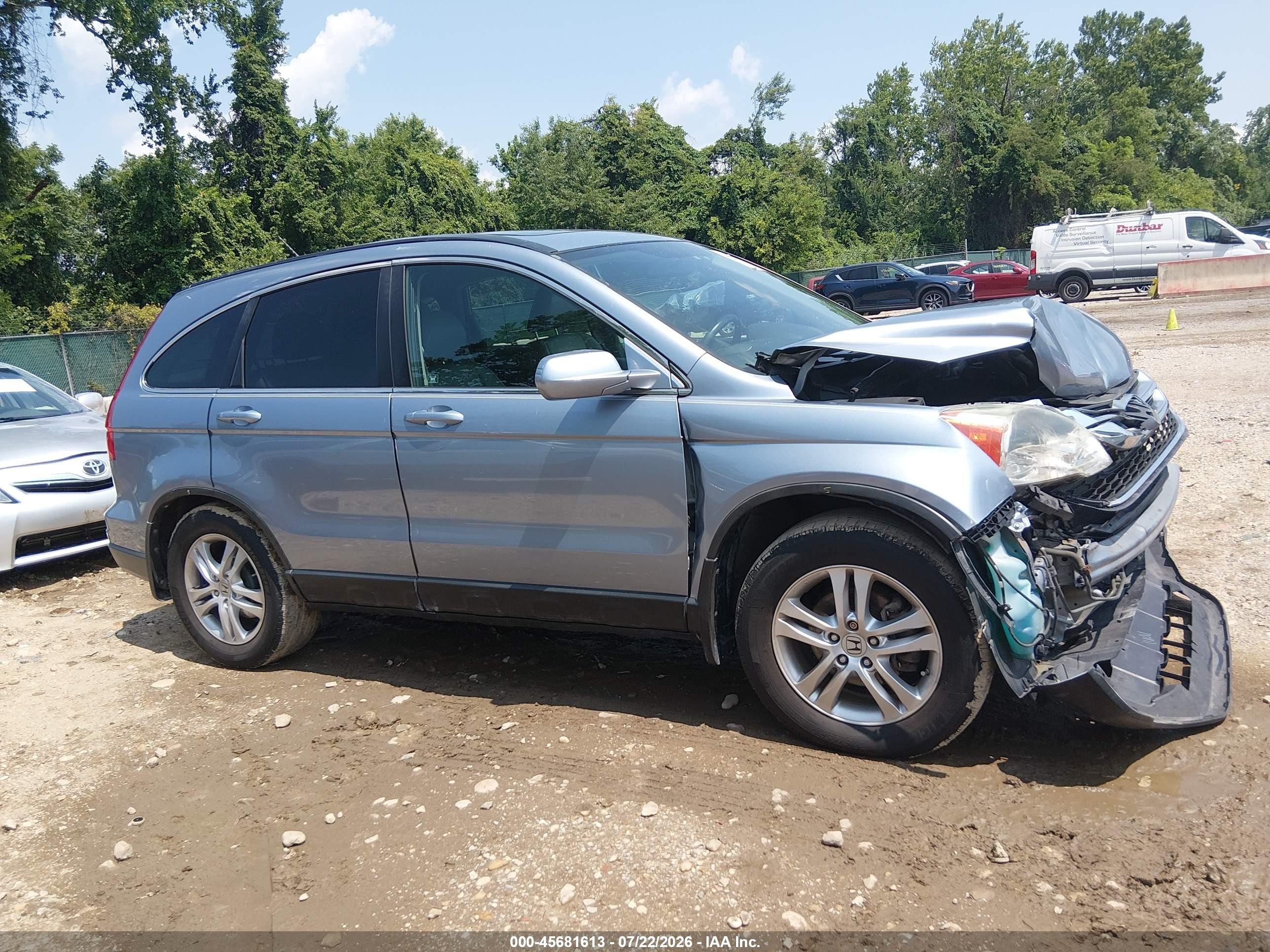 2010 Honda Cr-v Ex-l Blue vin: 5J6RE4H72AL035456