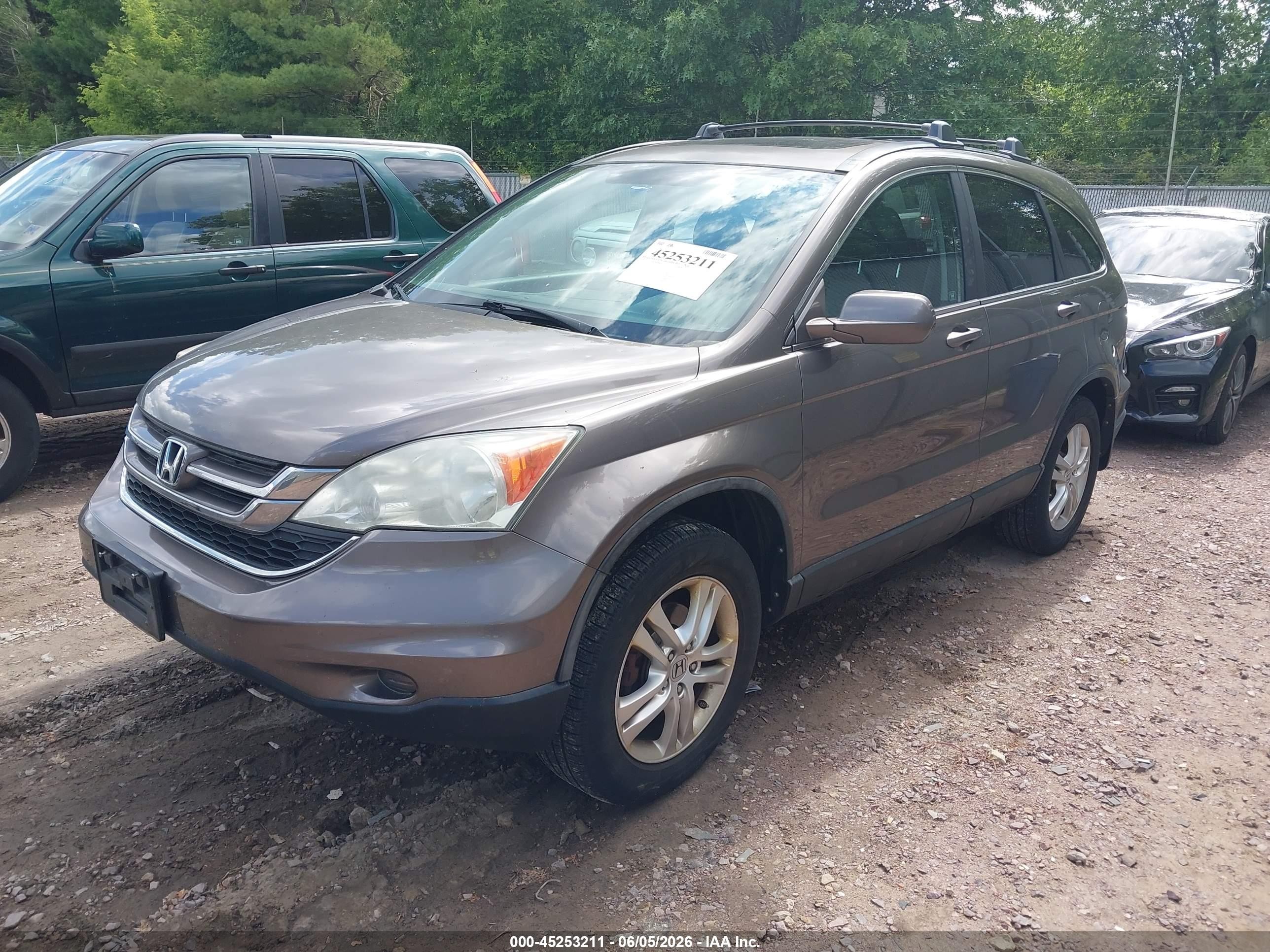 2010 Honda Cr-v Ex-l Gray vin: 5J6RE4H72AL077416