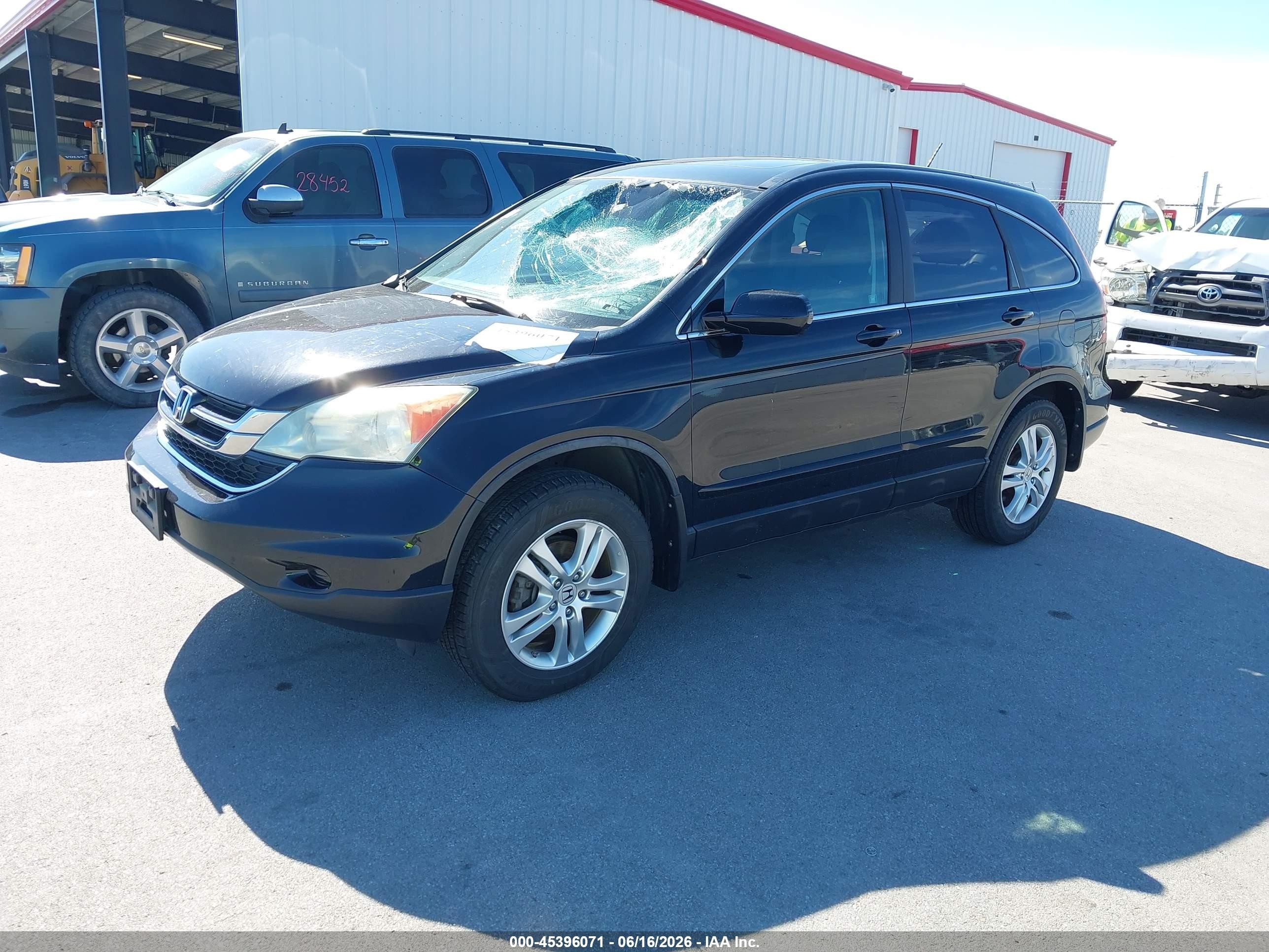 2010 Honda Cr-v Ex-l Black vin: 5J6RE4H72AL098766