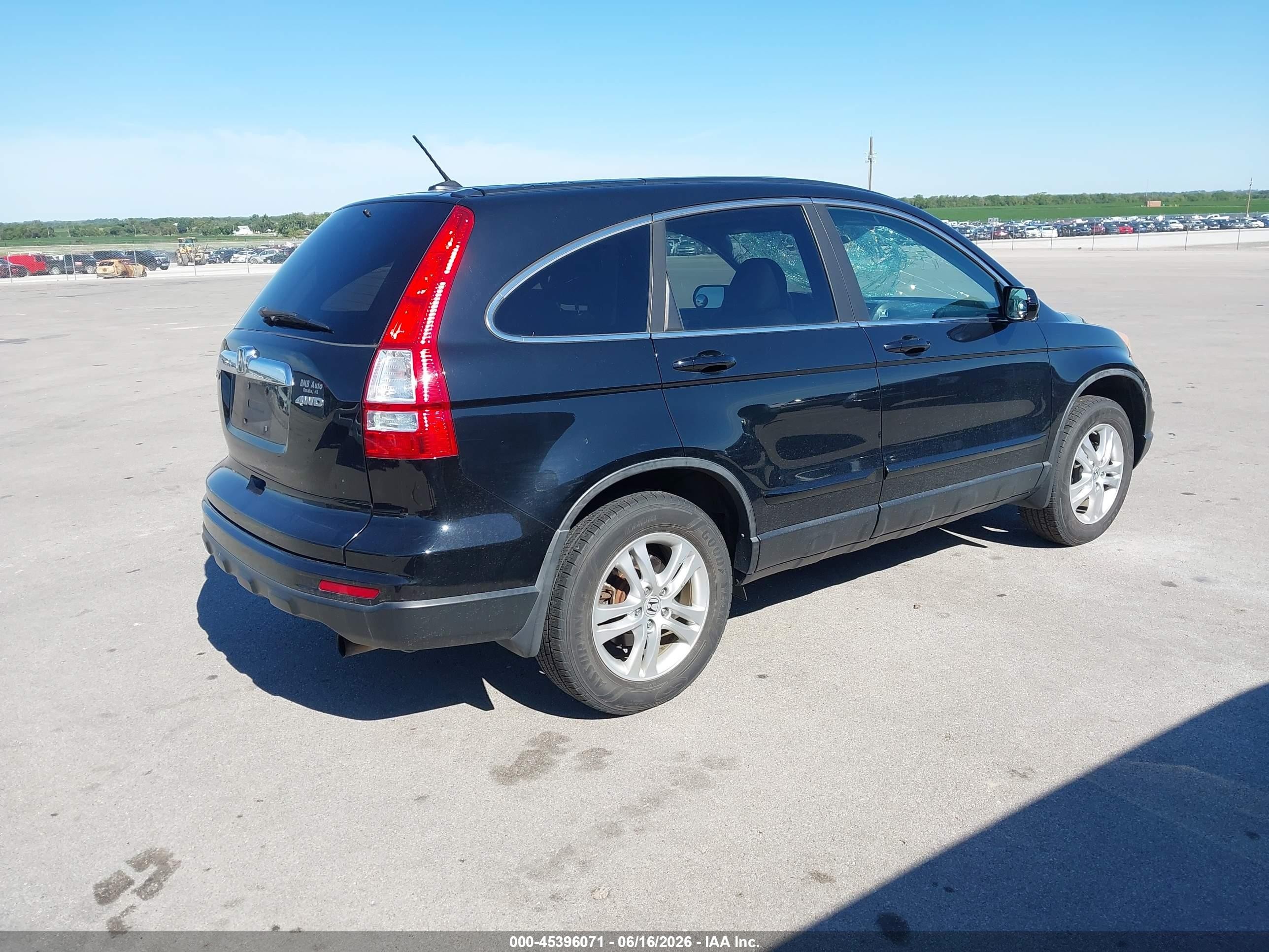 2010 Honda Cr-v Ex-l Black vin: 5J6RE4H72AL098766
