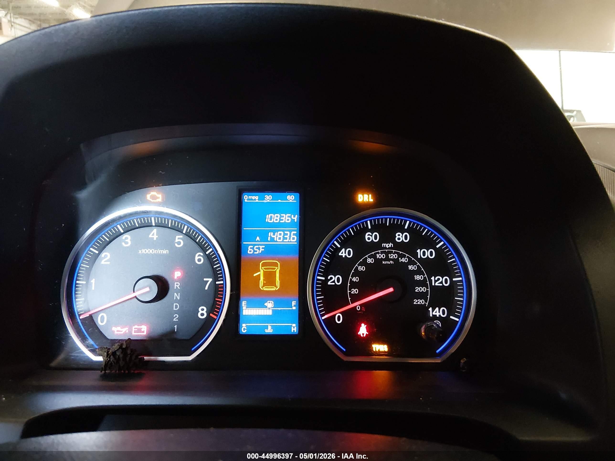 2011 Honda Cr-v Ex-l Серый vin: 5J6RE4H72BL009473