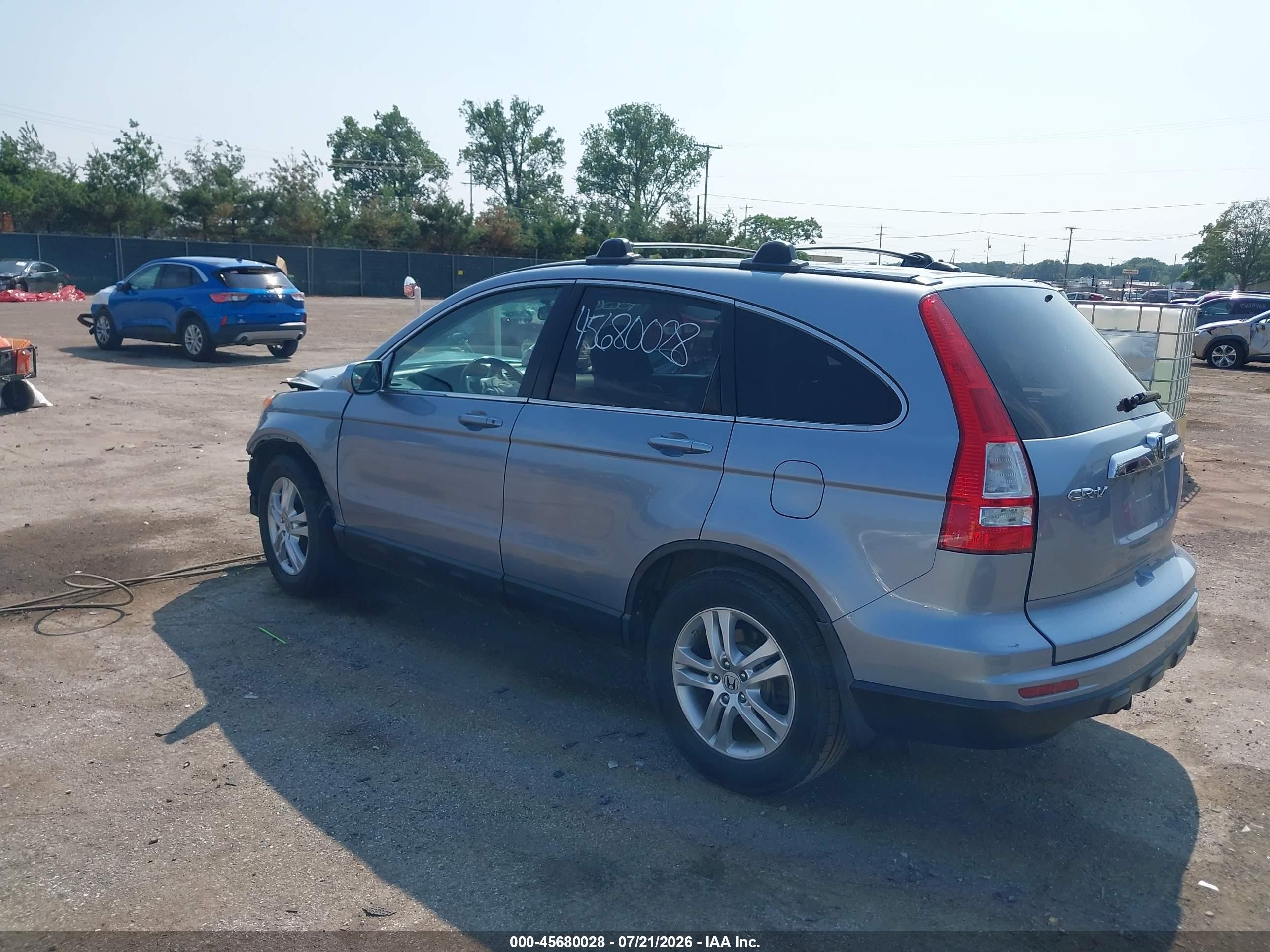 2011 Honda Cr-v Ex-l Light Blue vin: 5J6RE4H72BL024281