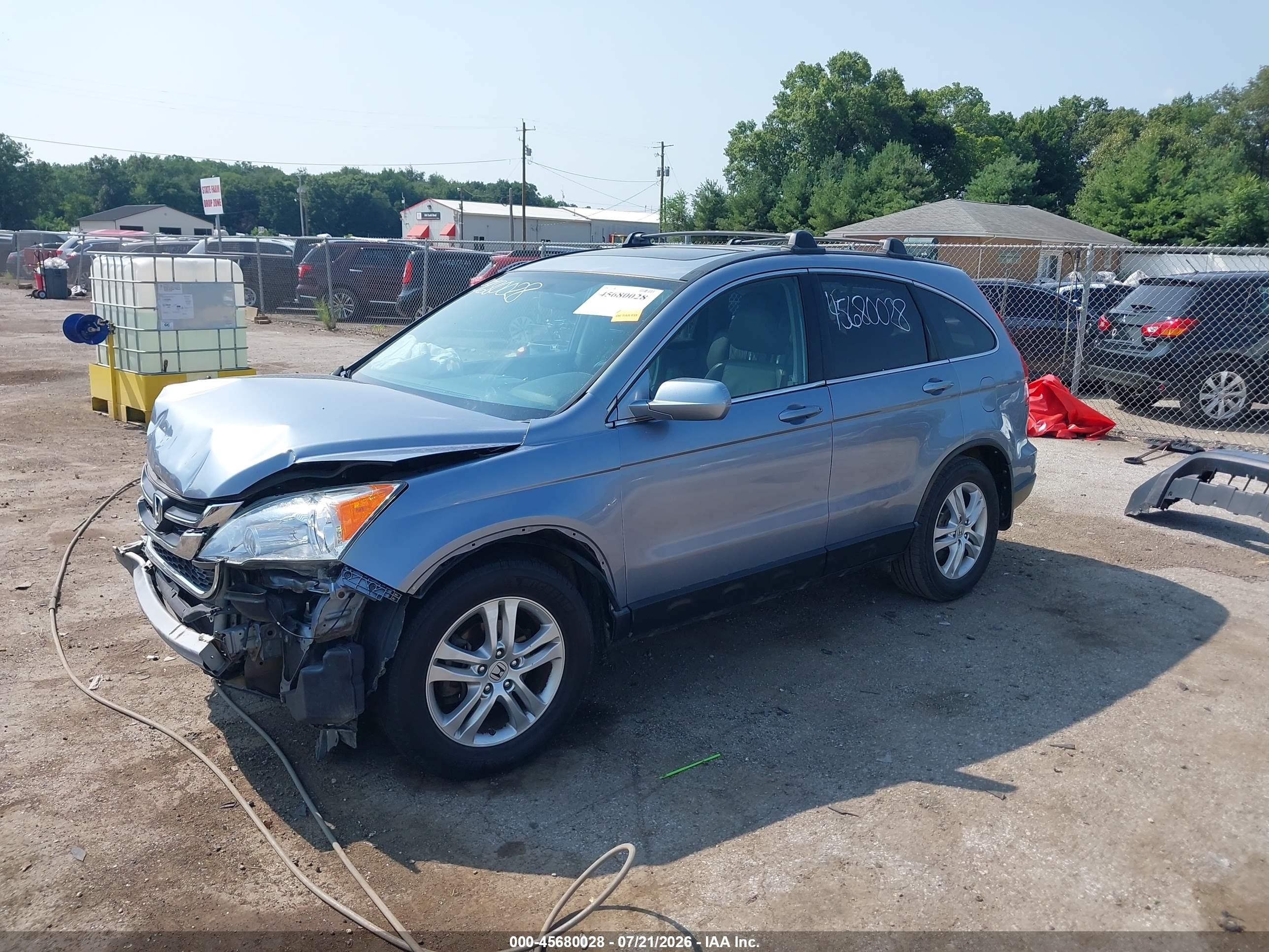 2011 Honda Cr-v Ex-l Light Blue vin: 5J6RE4H72BL024281
