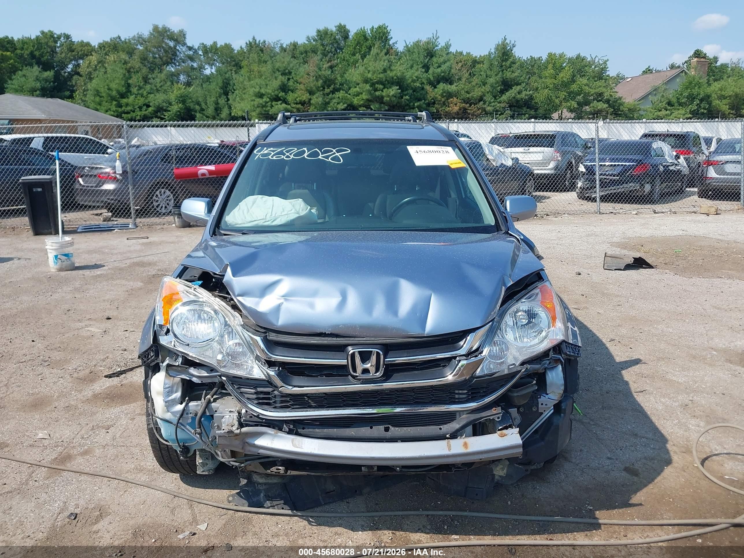 2011 Honda Cr-v Ex-l Light Blue vin: 5J6RE4H72BL024281