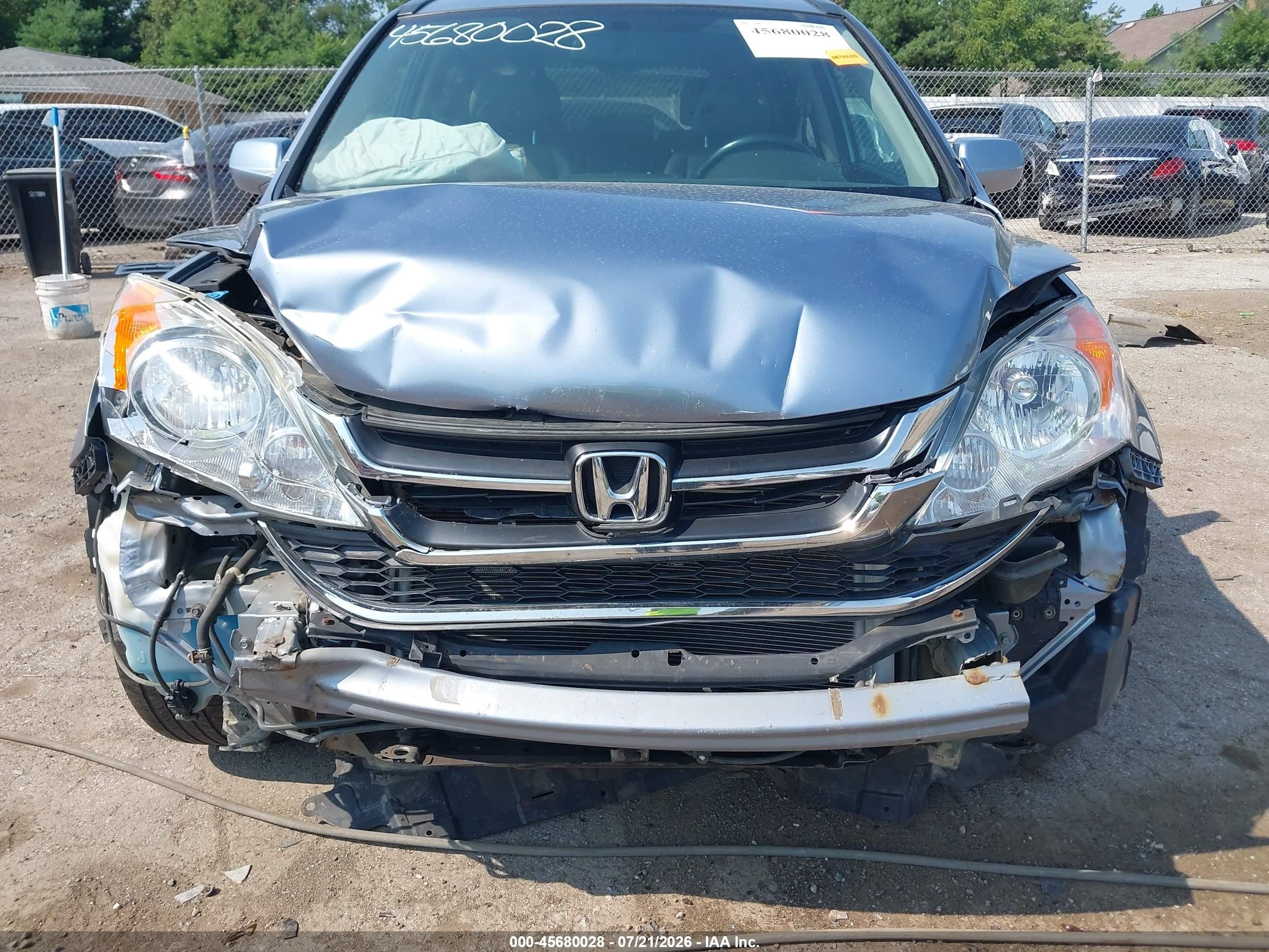 2011 Honda Cr-v Ex-l Light Blue vin: 5J6RE4H72BL024281