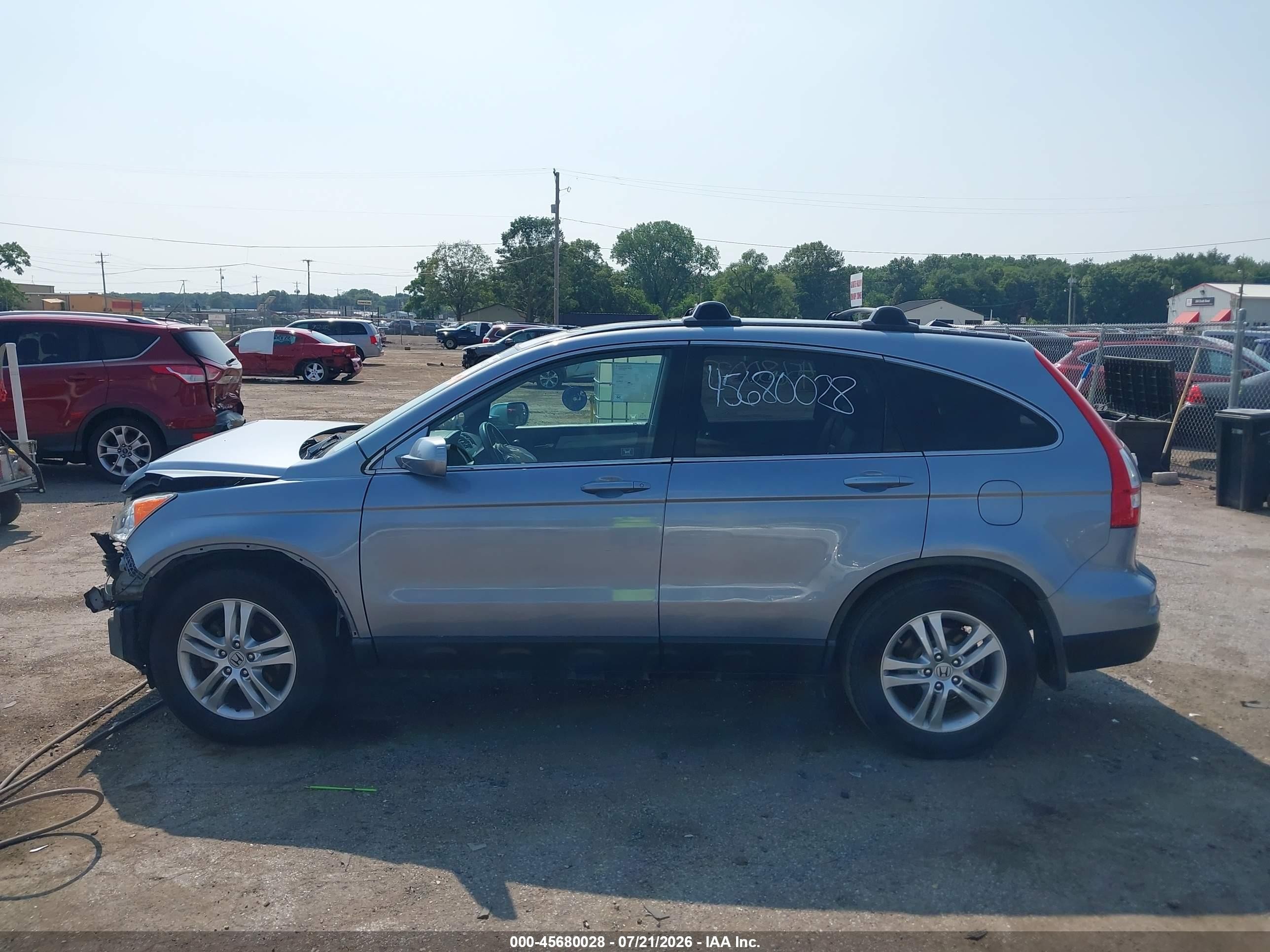 2011 Honda Cr-v Ex-l Light Blue vin: 5J6RE4H72BL024281