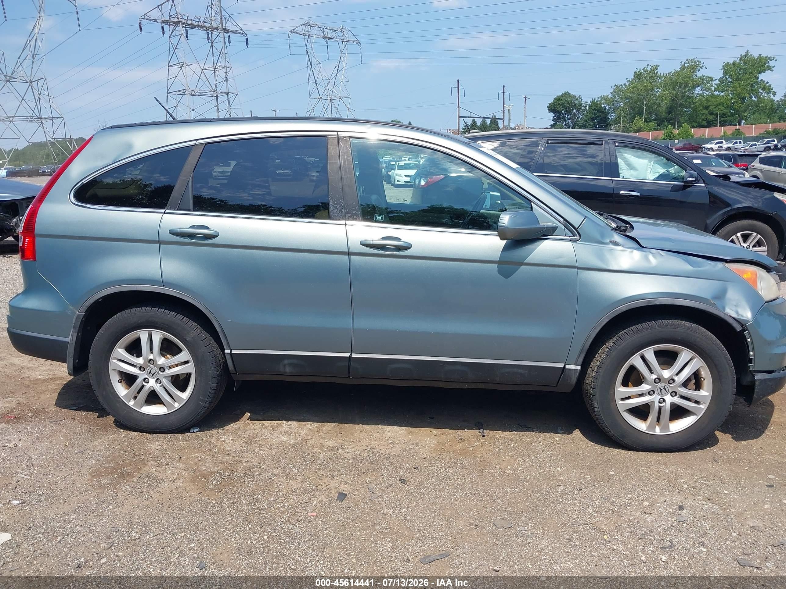 2011 Honda Cr-v Ex-l Blue vin: 5J6RE4H72BL058169