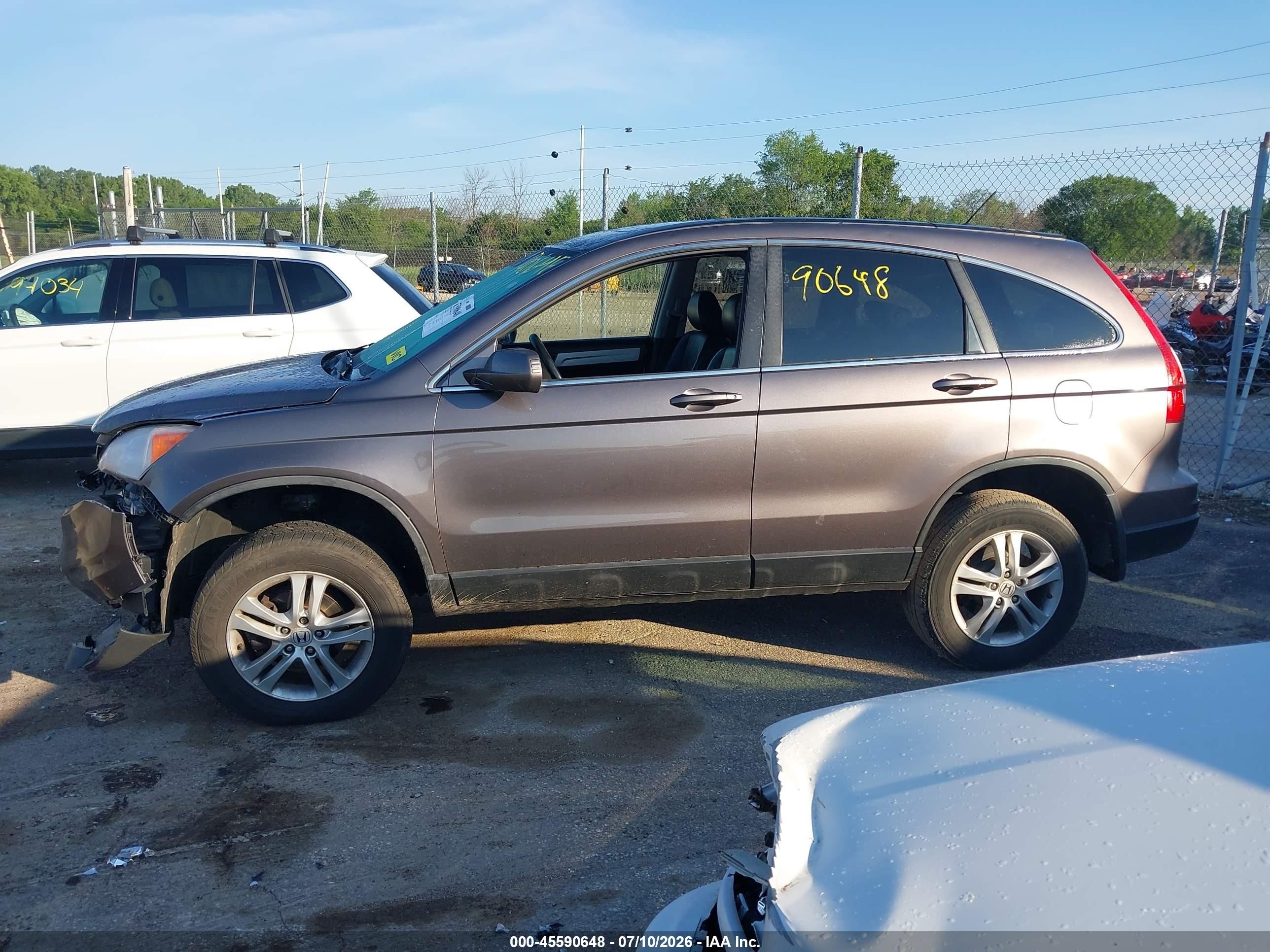 2011 Honda Cr-v Ex-l Gray vin: 5J6RE4H72BL059712