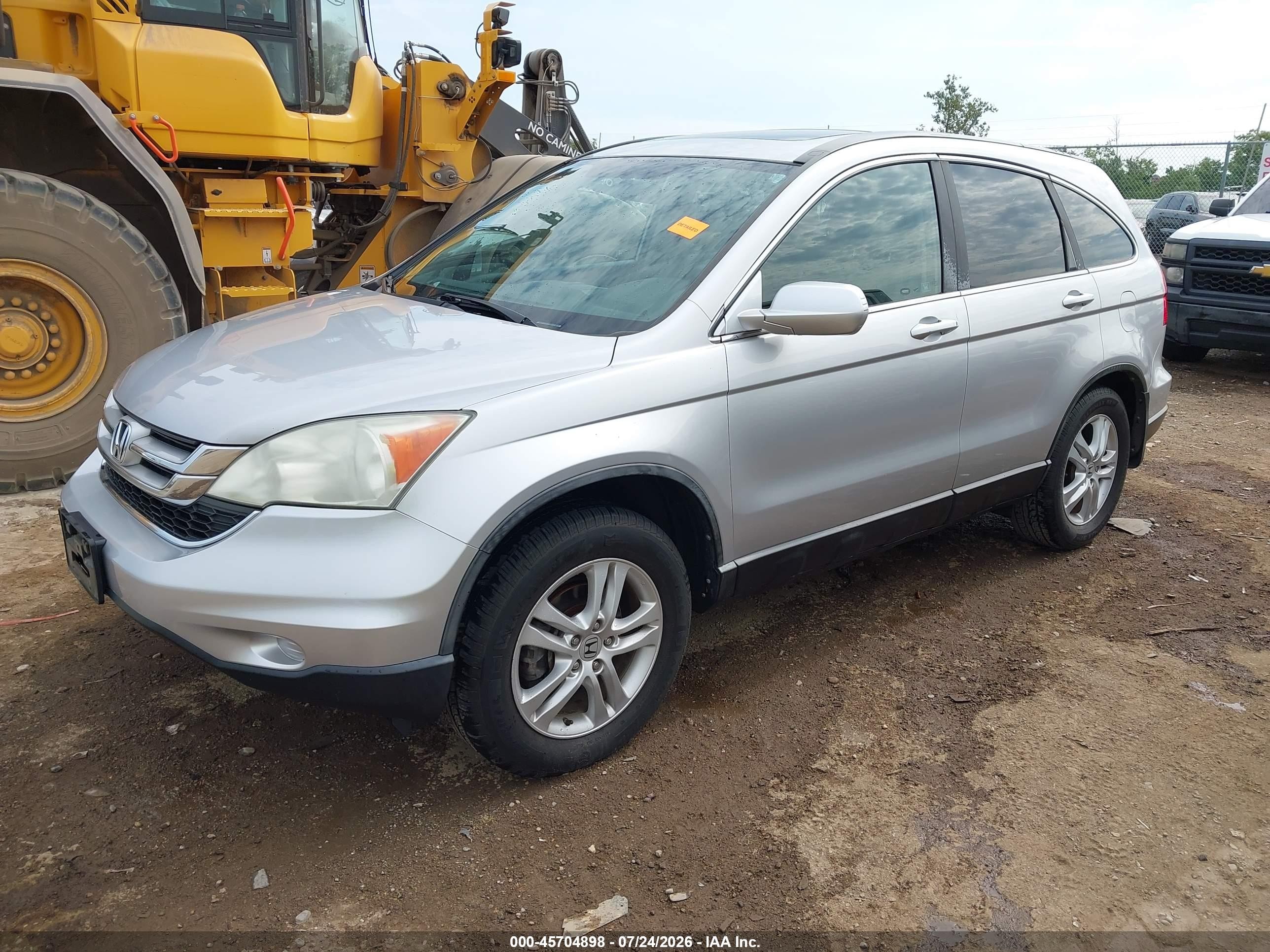 2011 Honda Cr-v Ex-l Silver vin: 5J6RE4H72BL108522