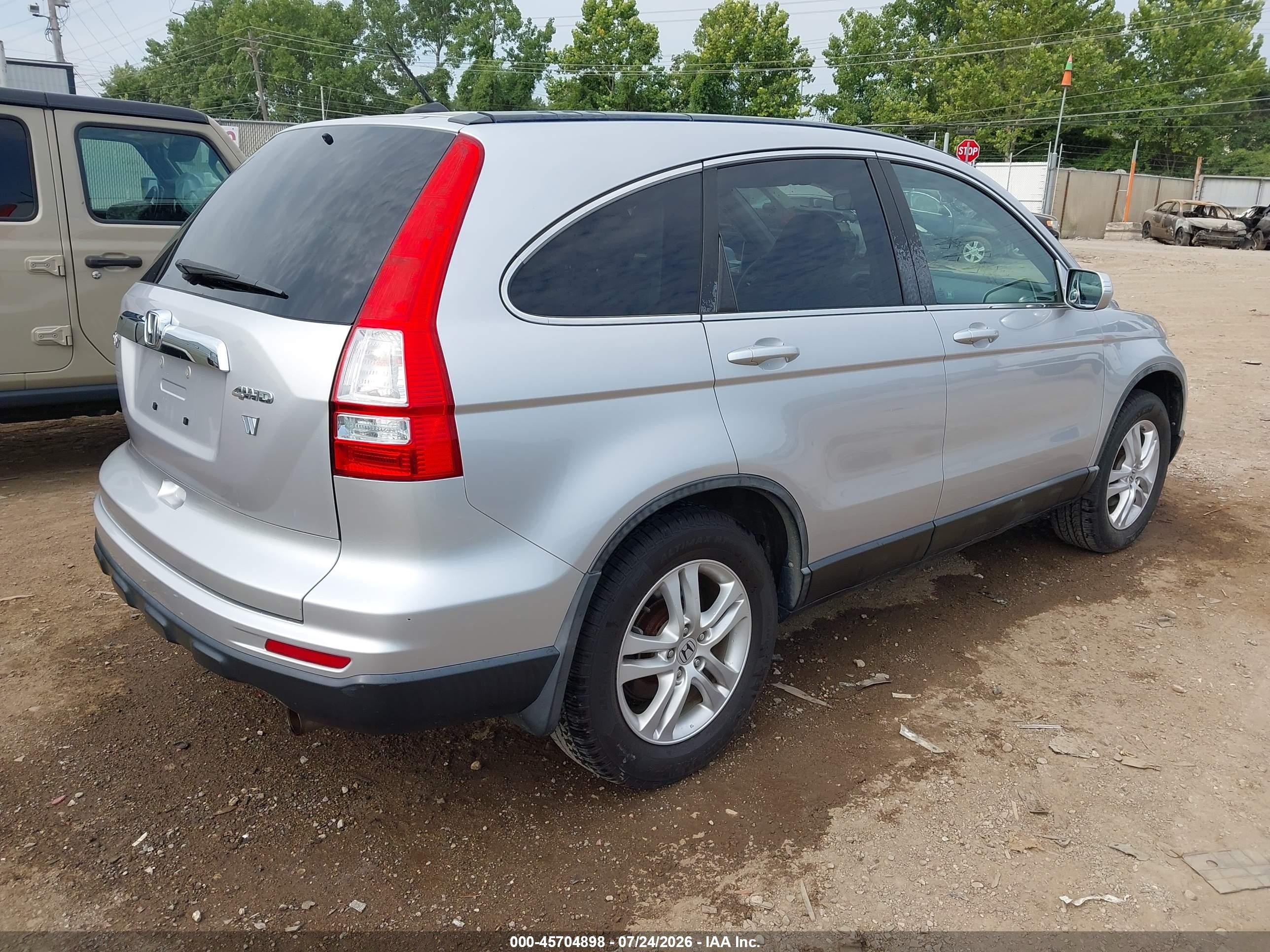2011 Honda Cr-v Ex-l Silver vin: 5J6RE4H72BL108522
