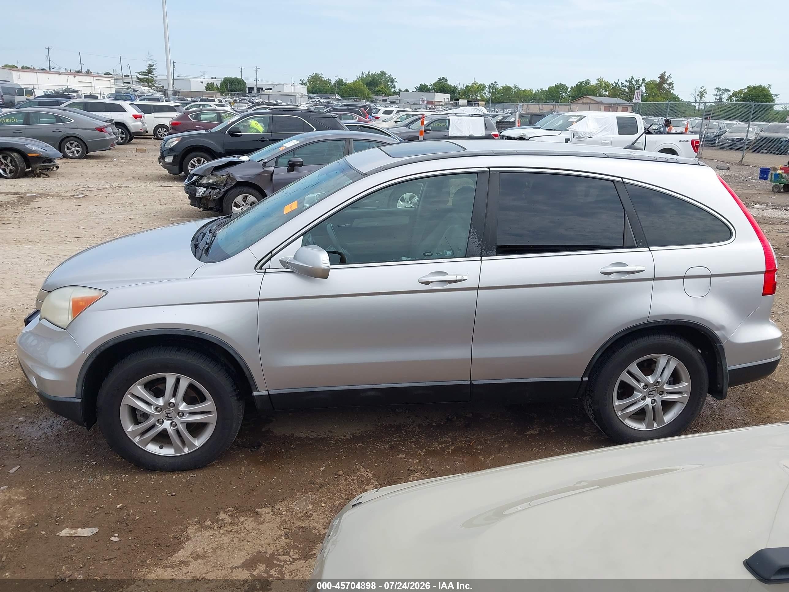 2011 Honda Cr-v Ex-l Silver vin: 5J6RE4H72BL108522