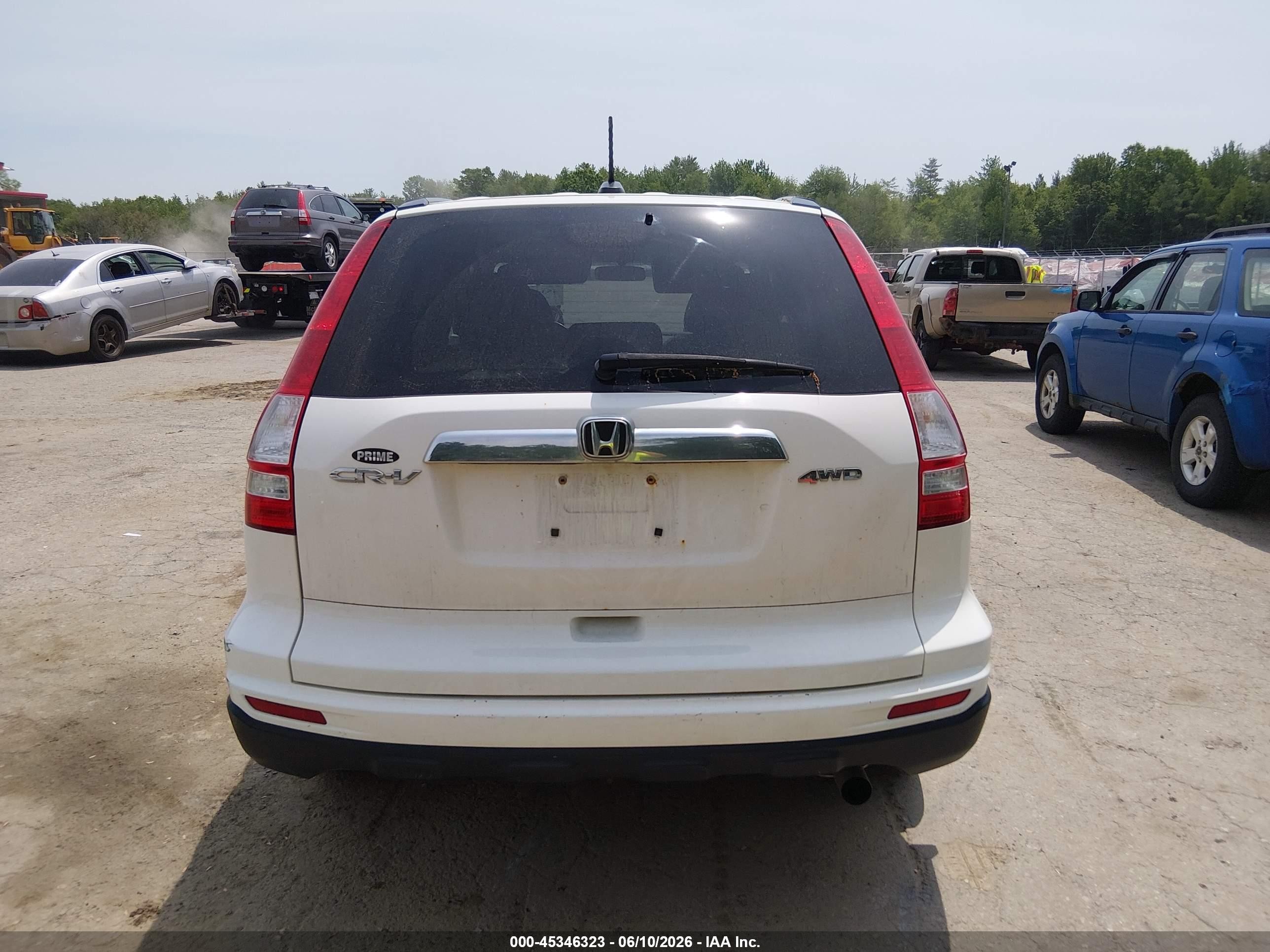 2010 Honda Cr-v Ex-l White vin: 5J6RE4H73AL011165