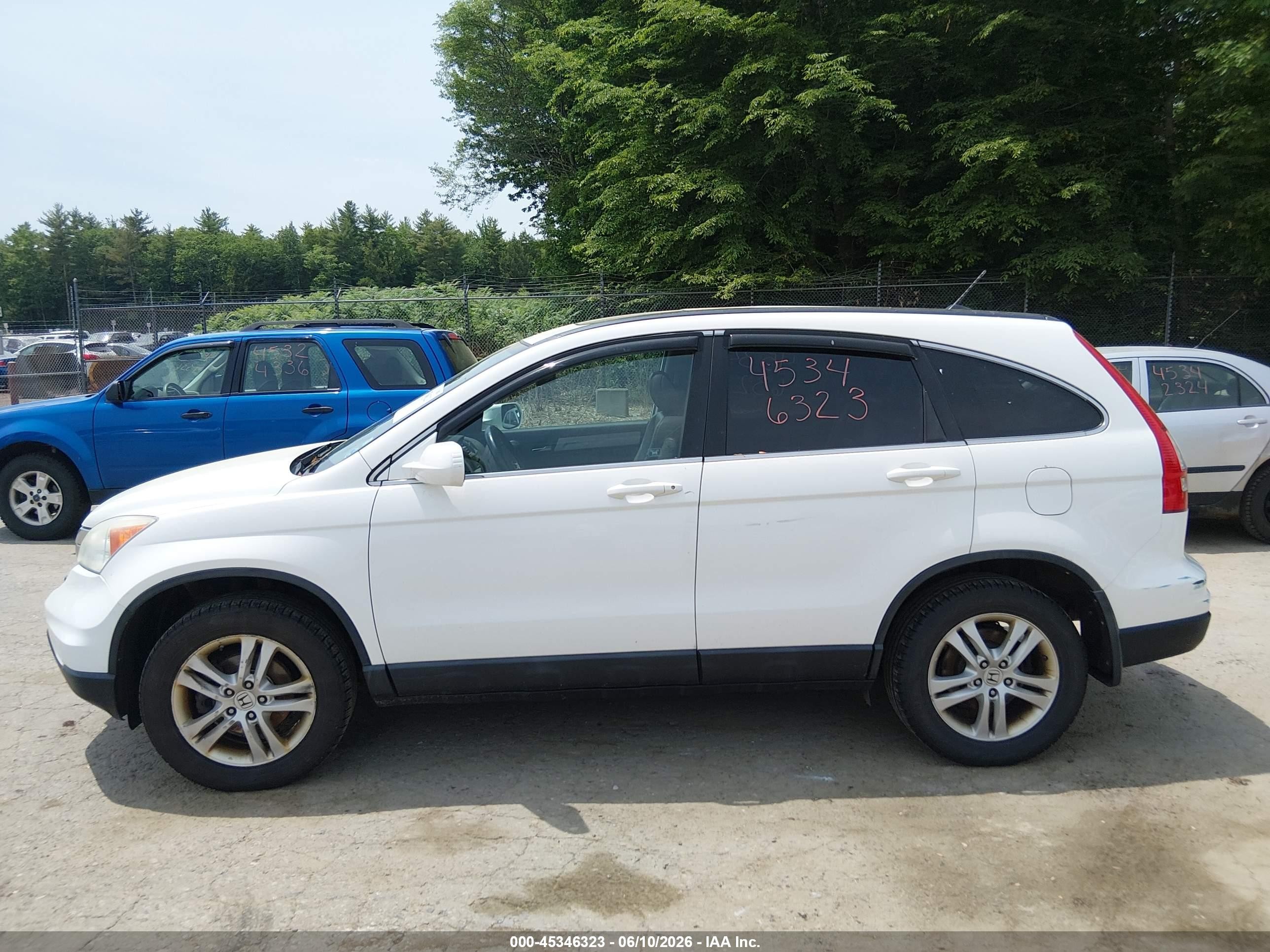 2010 Honda Cr-v Ex-l White vin: 5J6RE4H73AL011165